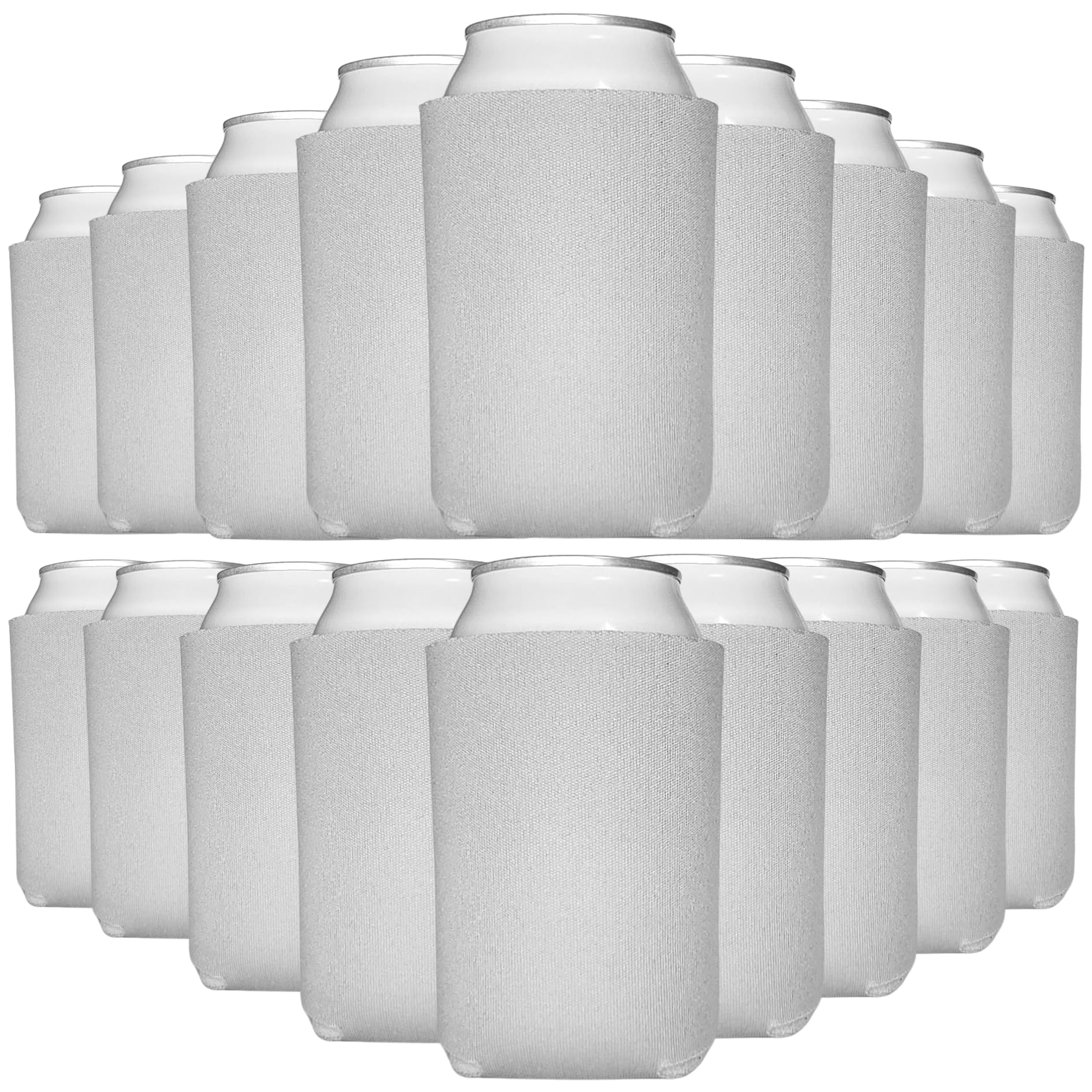 TahoeBay Bulk Blank Beer Can Cooler Sleeves (50-Pack) Sublimation Blanks for Vinyl Plain Soft Foam Can Sleeves Coolers for Soda Cans & Bottles Black,