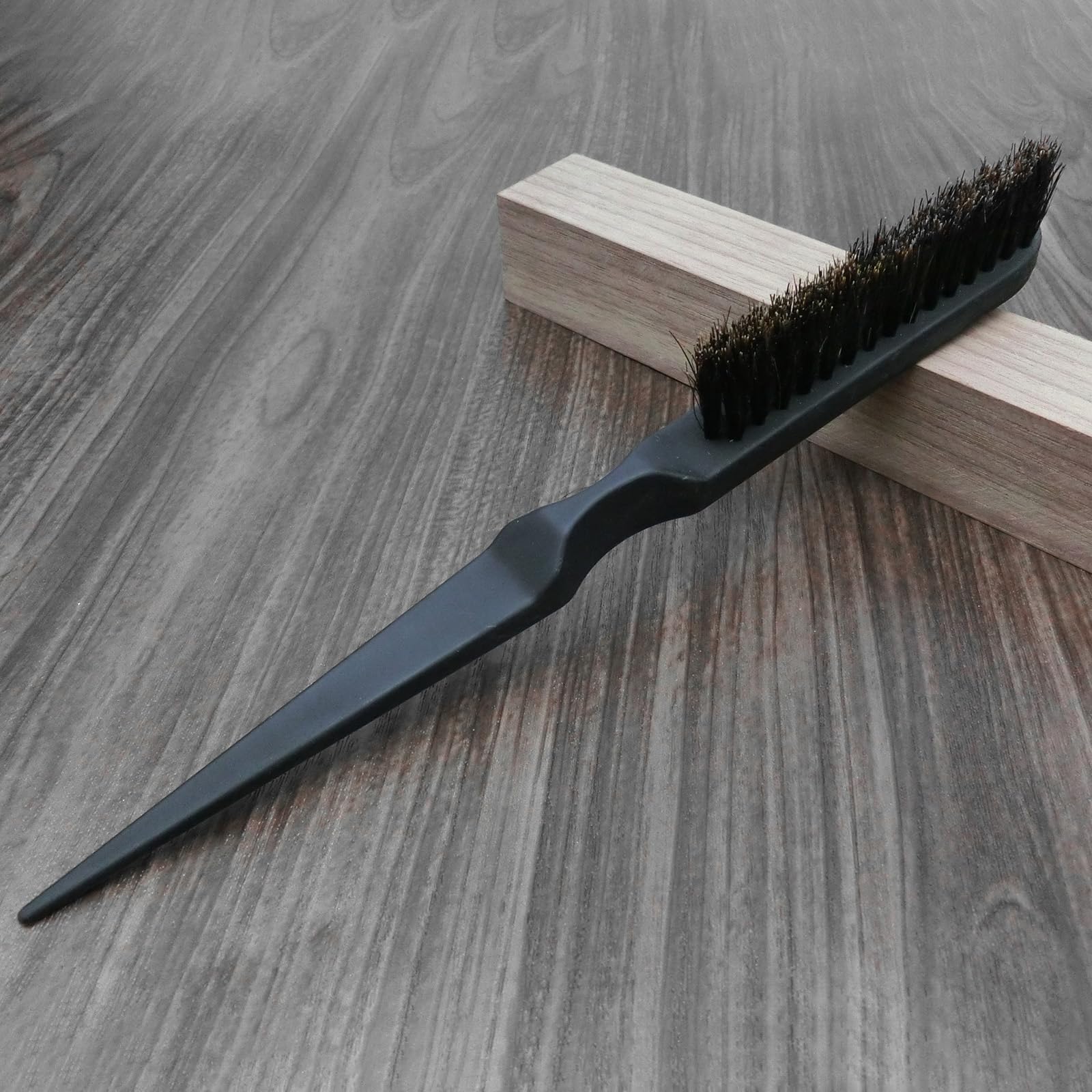 Spazzola per Slip Back Capelli Nera, pettinatura per pettinatura a pettine in plastica lunga e corta, spazzola per parrucchieri (Nero)