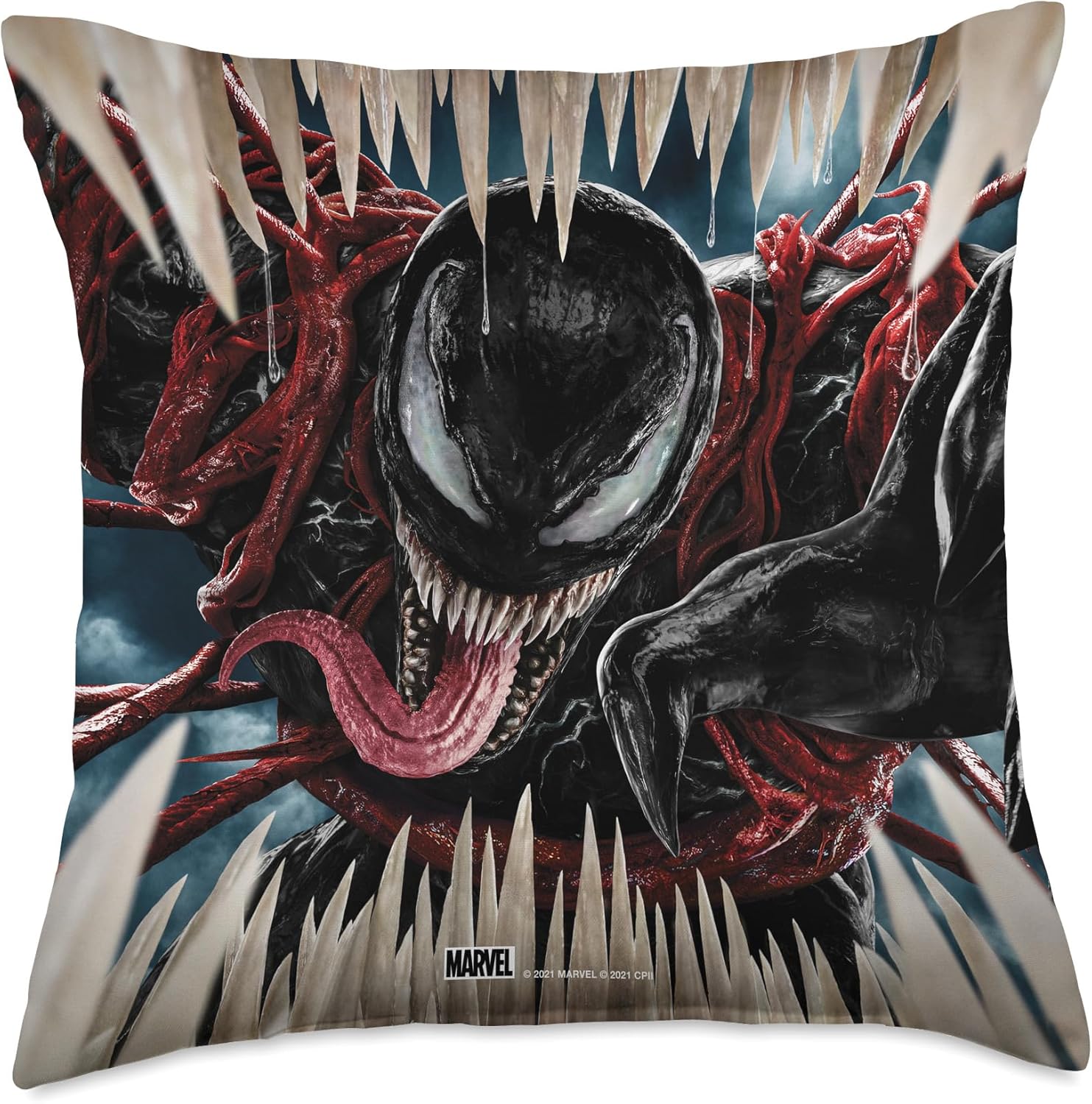 Marvel Venom: Let There Be Carnage Poster Throw Pillow