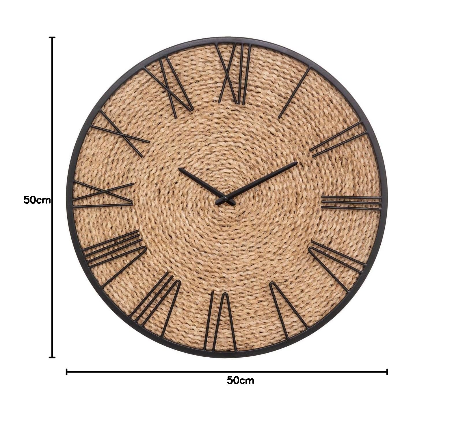 Atmosphera - Reloj Nico - Metal & Paja D50 cm