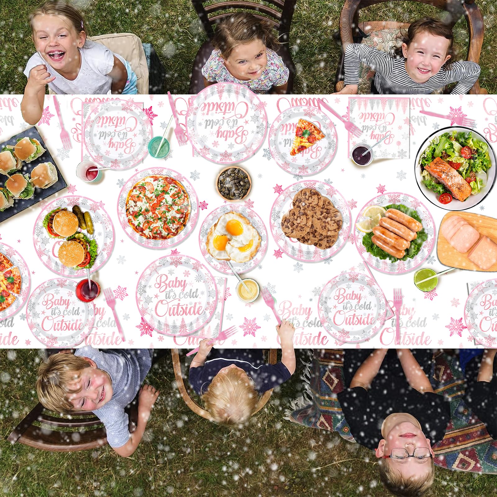 Giocattolo e gioco Rosa Baby Is Cold Banner Baby Shower Decorazioni per feste Baby Shower Forniture per feste Banner Decorazioni