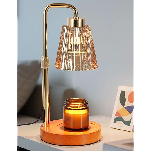 GODONLIF Gold Candle Warmer Lamp with Cycle Timer, Birthday Gifts for Women Mom Her, House Warming Gifts New Home Room Decor, Wax Melt Warmer for Jar Candles with 2 Bulbs