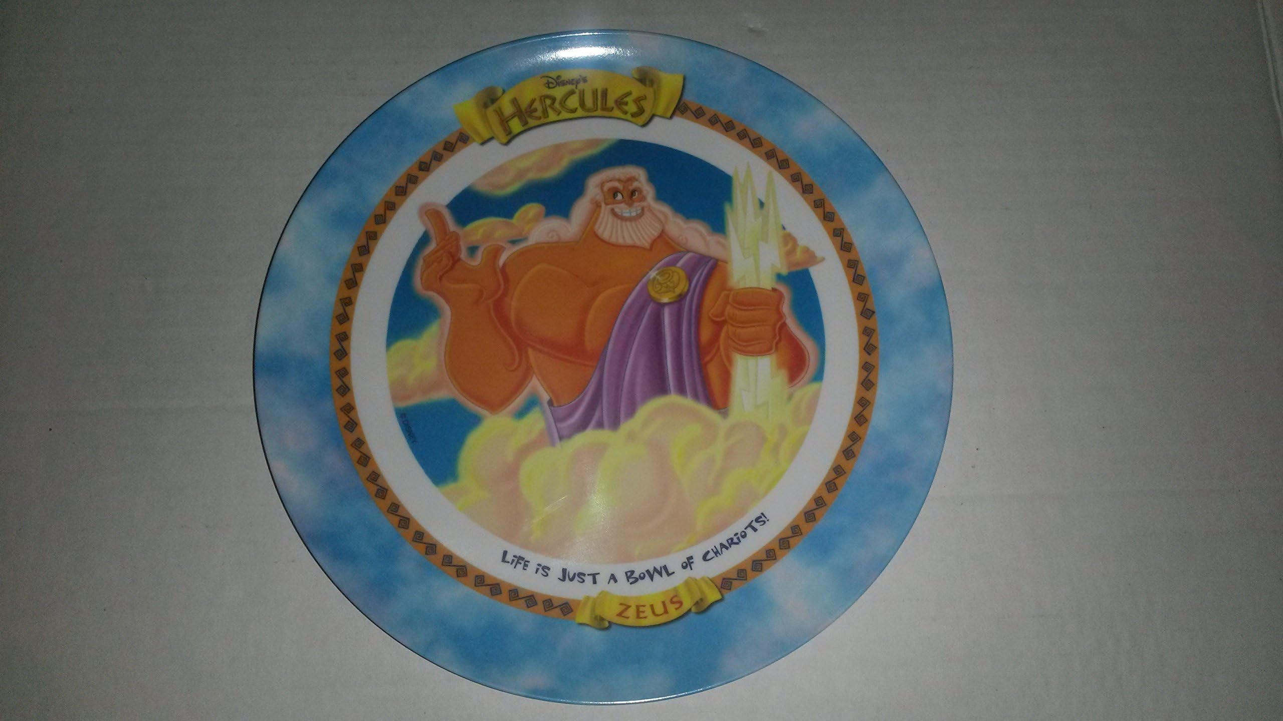 1997 Disney's Hercules Zeus Plastic Plate McDonalds by Disney