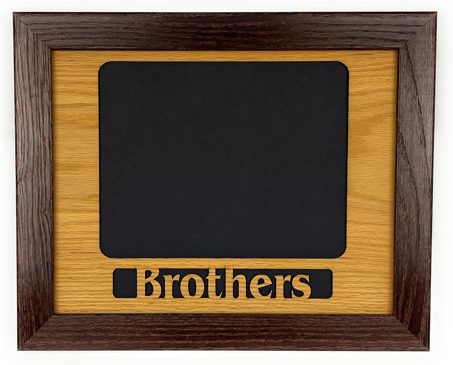 Brothers Picture Frame (11x14 Horizontal (holds 8x10 photo), Dark Flat)