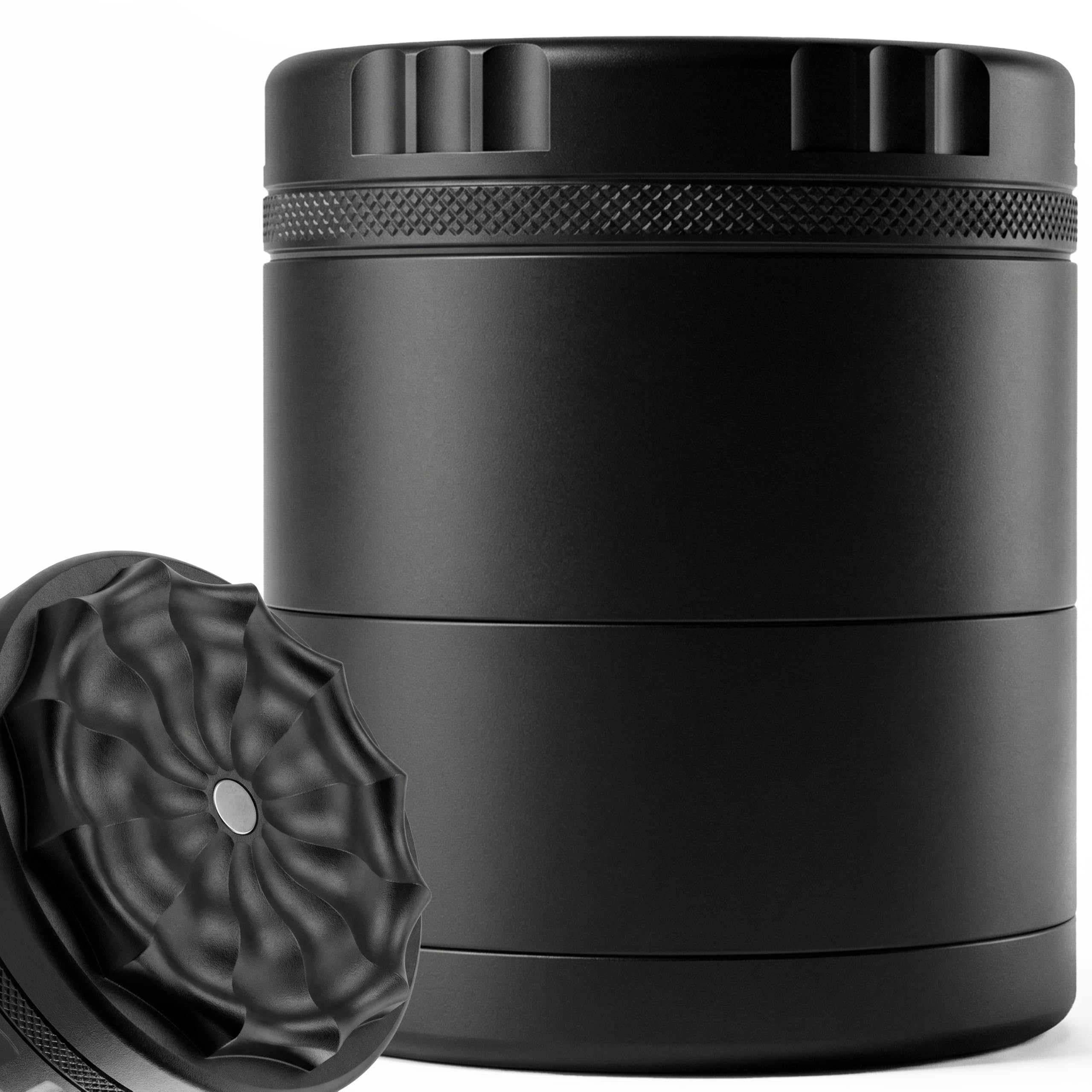 Viberium Toothless Grinder 2.4 Inch - Metal Grinder, Herb Grinders, Crusher