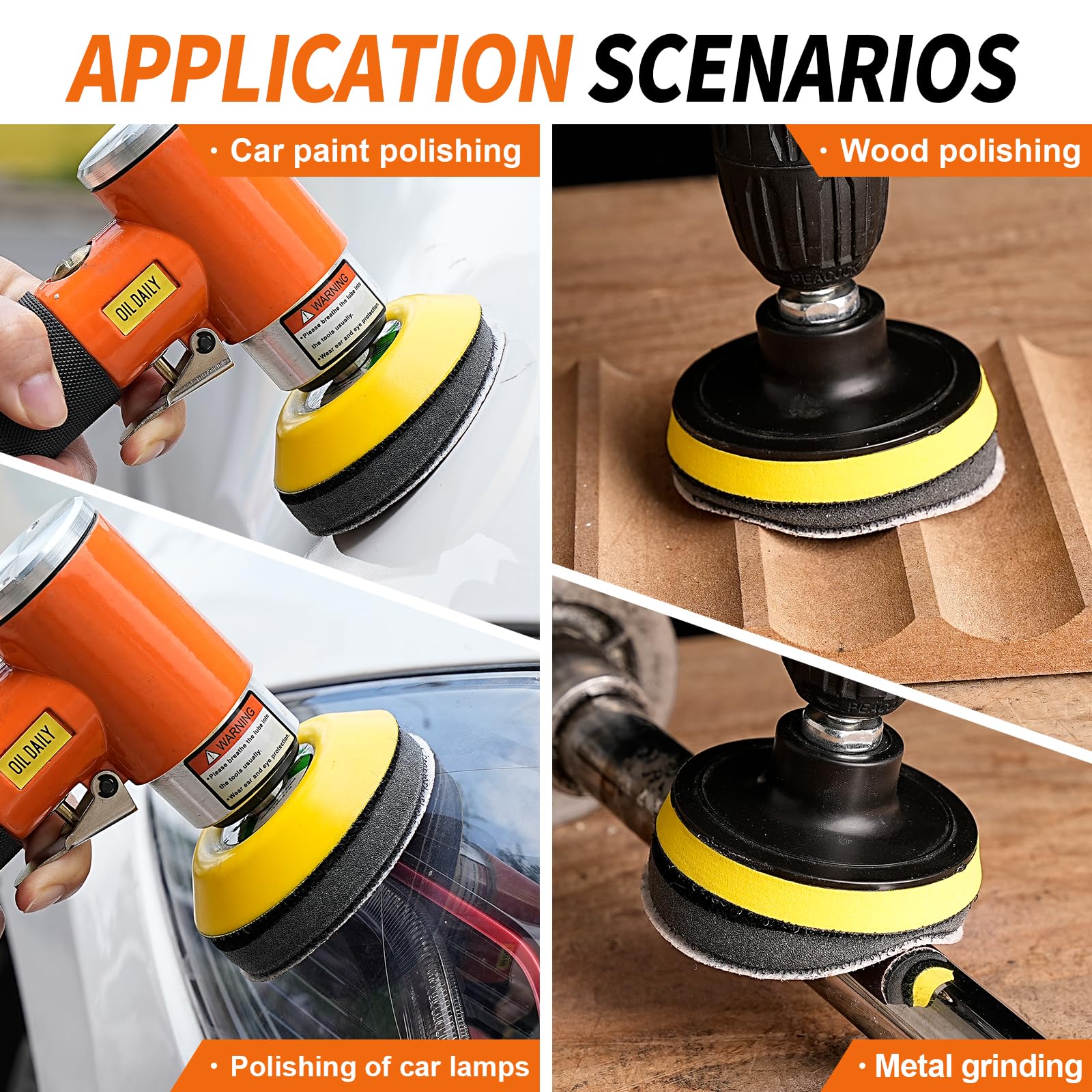 Almohadilla de esponja de espuma suave de 3 pulgadas (75 mm), paquete de 10 almohadillas de repuesto de gancho y bucle de 3 pulgadas para lijadora orbital aleatoria de 3 pulgadas para discos