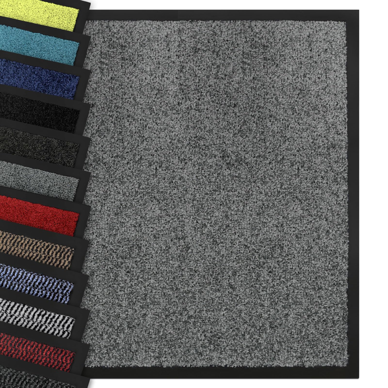 Schmutzfangmatte BRIGHT - Premium Fußmatte einfarbig - Grau 120x180 cm