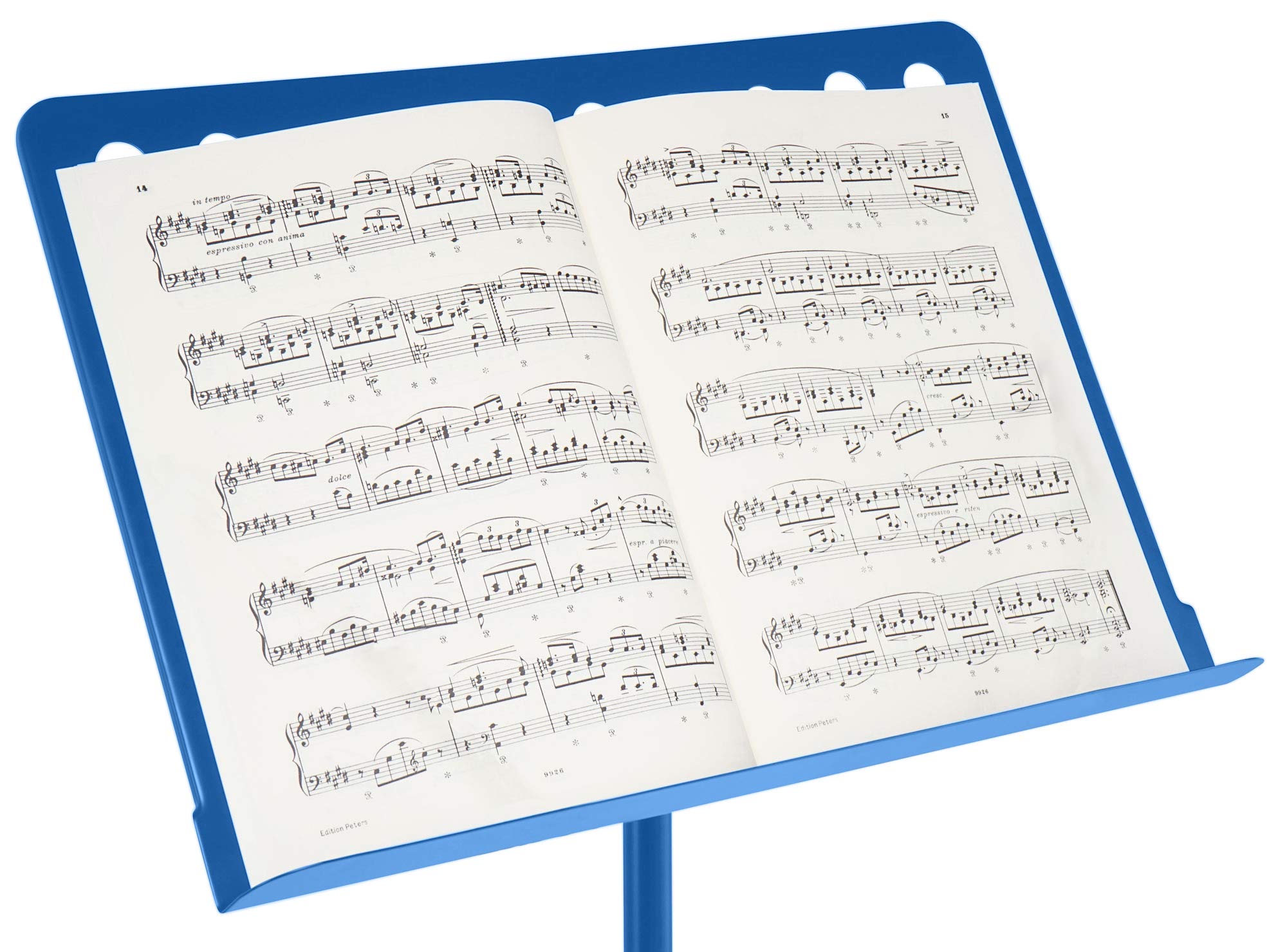 Classic Cantabile atril orquesta chapa perforada Heavy azul set de 3x