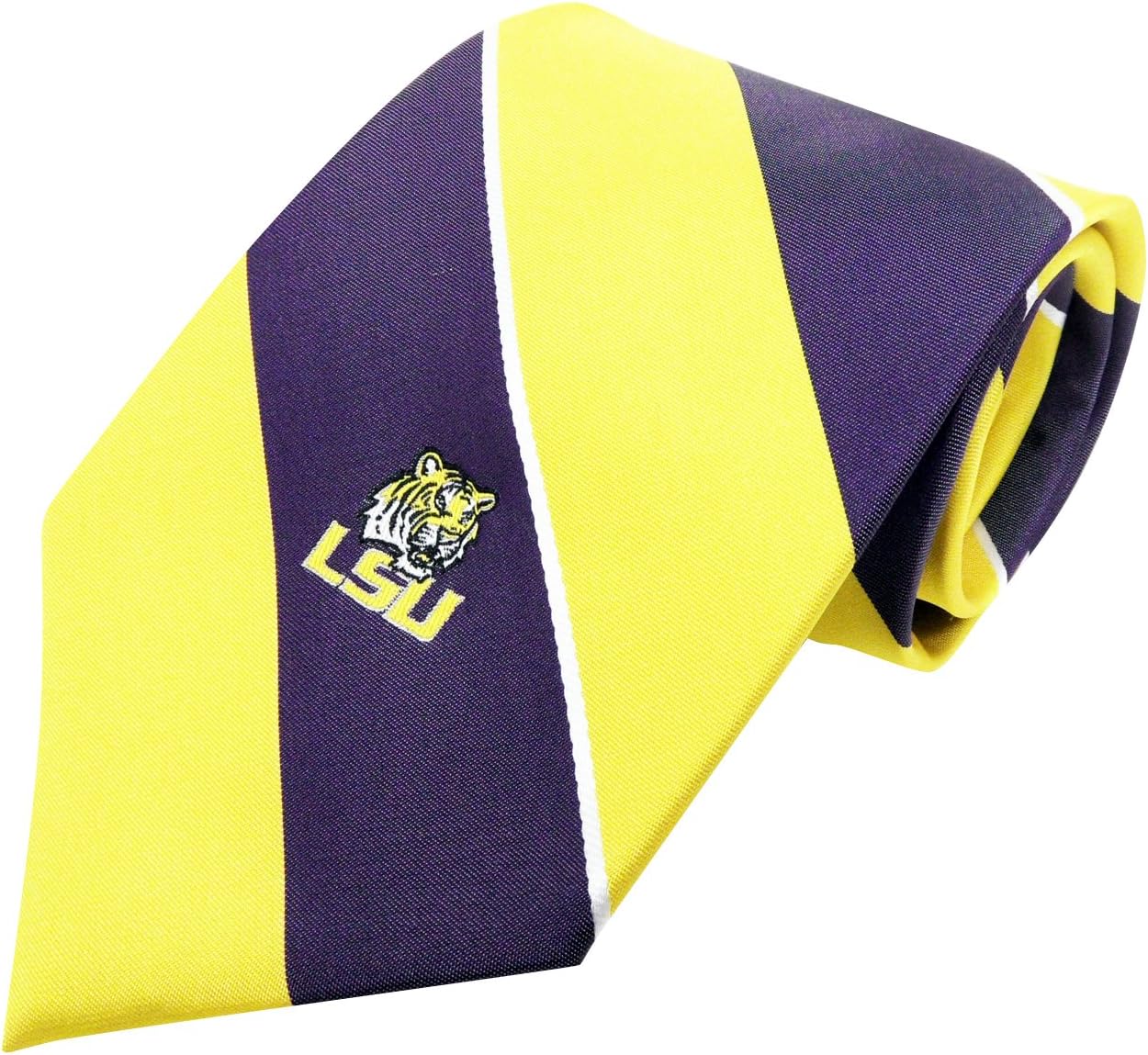 NCAA LSU Tigers Traditional Stripe Necktie, Purple, One Size