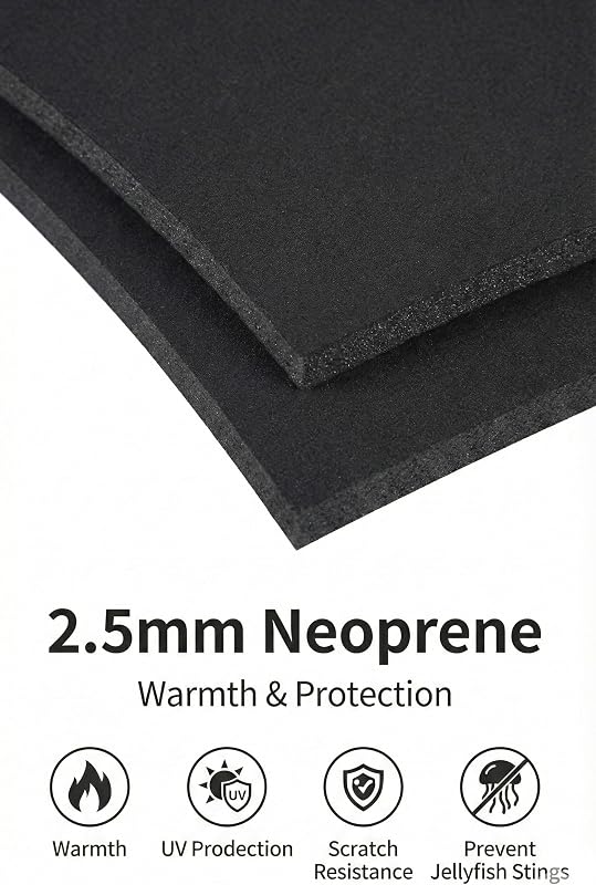 Costum de scafandru scurt pentru copii Yikayin, 2,5 mm neopren, costum termic shorty cu protecție UV și fermoar la spate, pentru scufundări, surfing și snorkeling