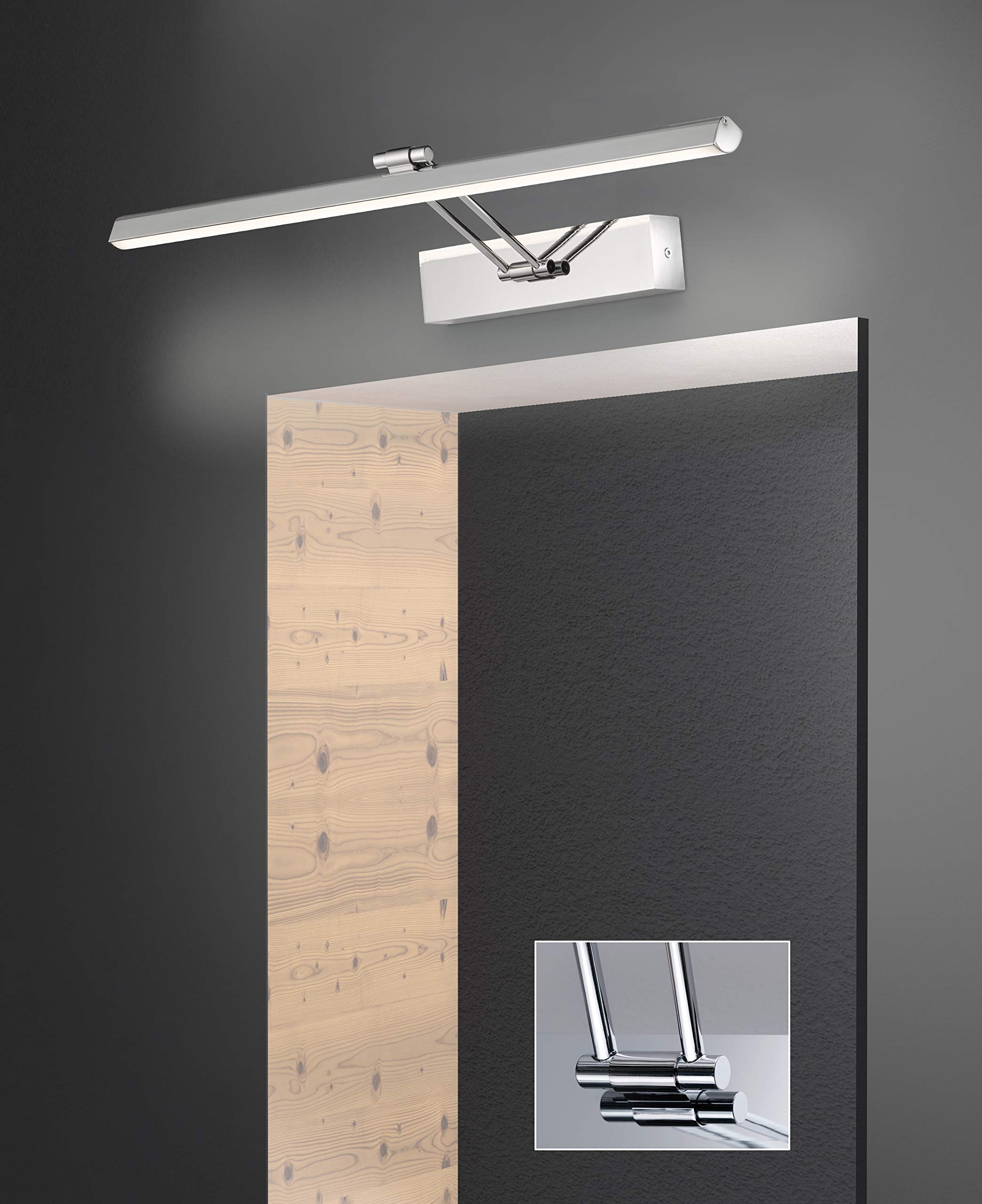 Fischer & Honsel 30127 Luce Bagno Lampada 9W Bianco Caldo Cromato