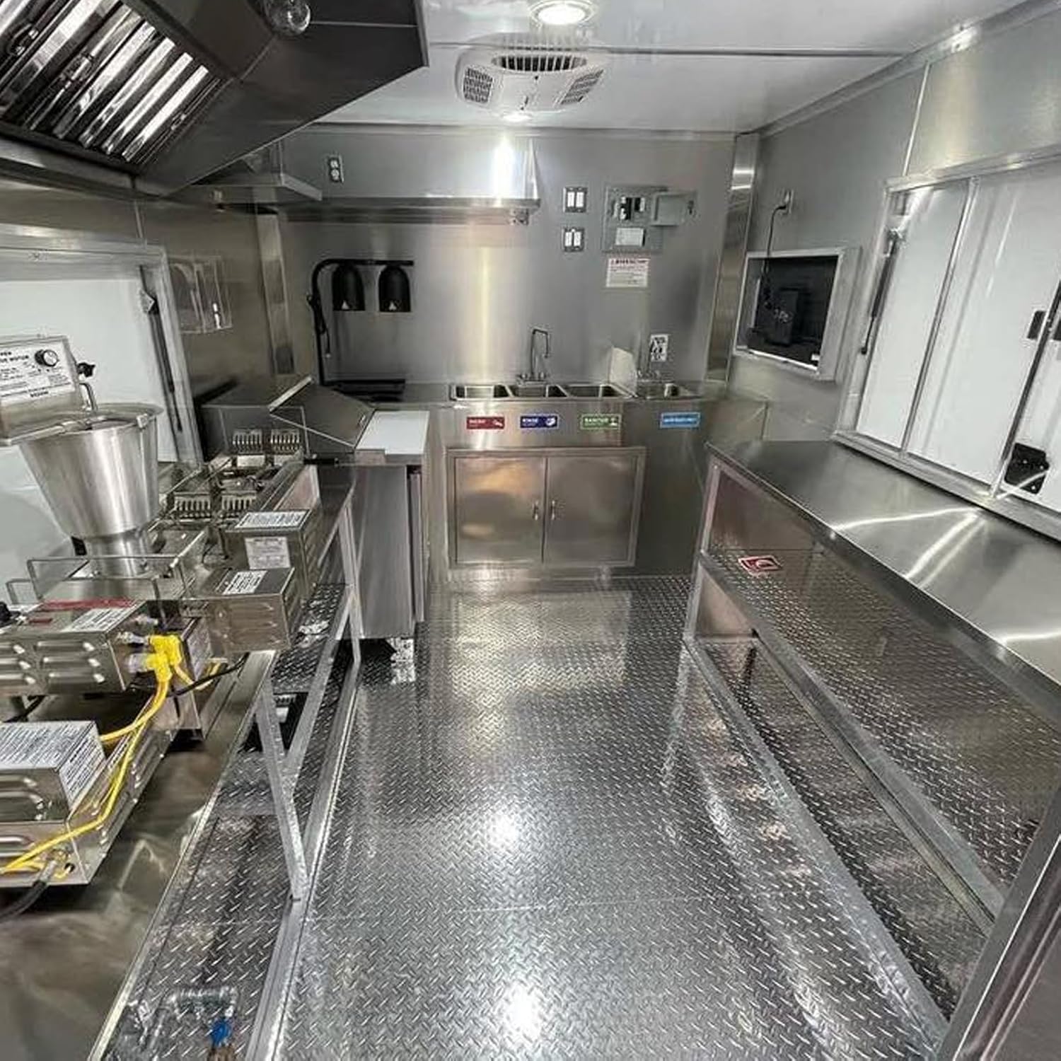 Remolque de camión de alimentos, remolque de concesión para remolque de proveedor móvil con equipo de cocina, refrigerador, horno, fregadero para alimentos, negocios, pizza, hamburguesas