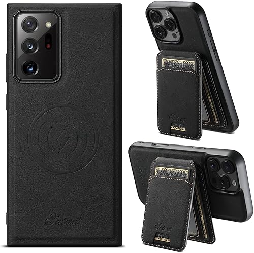 Miniatura 20 de PASNEW para iPhone 17 Estuche, Compatible con Carga Inalámbrica Magsafe Soporte para Tarjetas Cartera de Cuero Protección Magnética A Prueba de