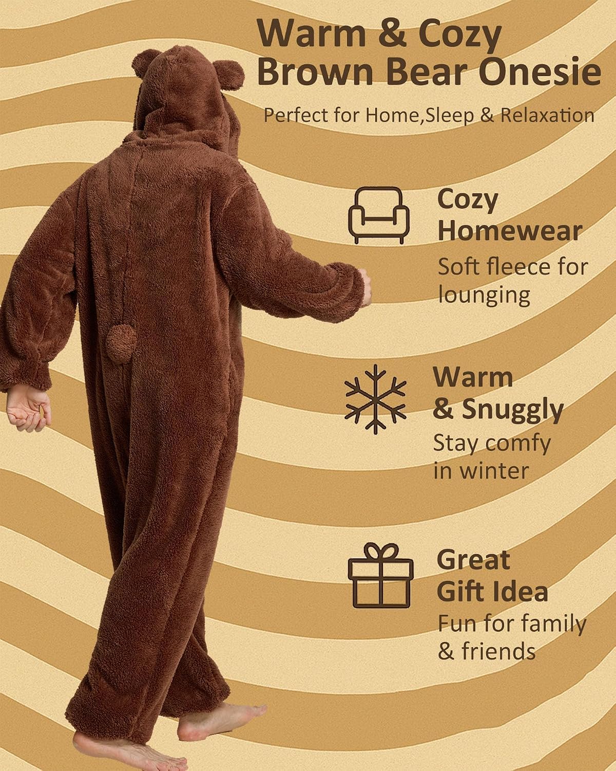 Unisex Adult Onesie Pajamas Animal Cosplay Halloween Costume One Piece Plush Sleepwear Homewear