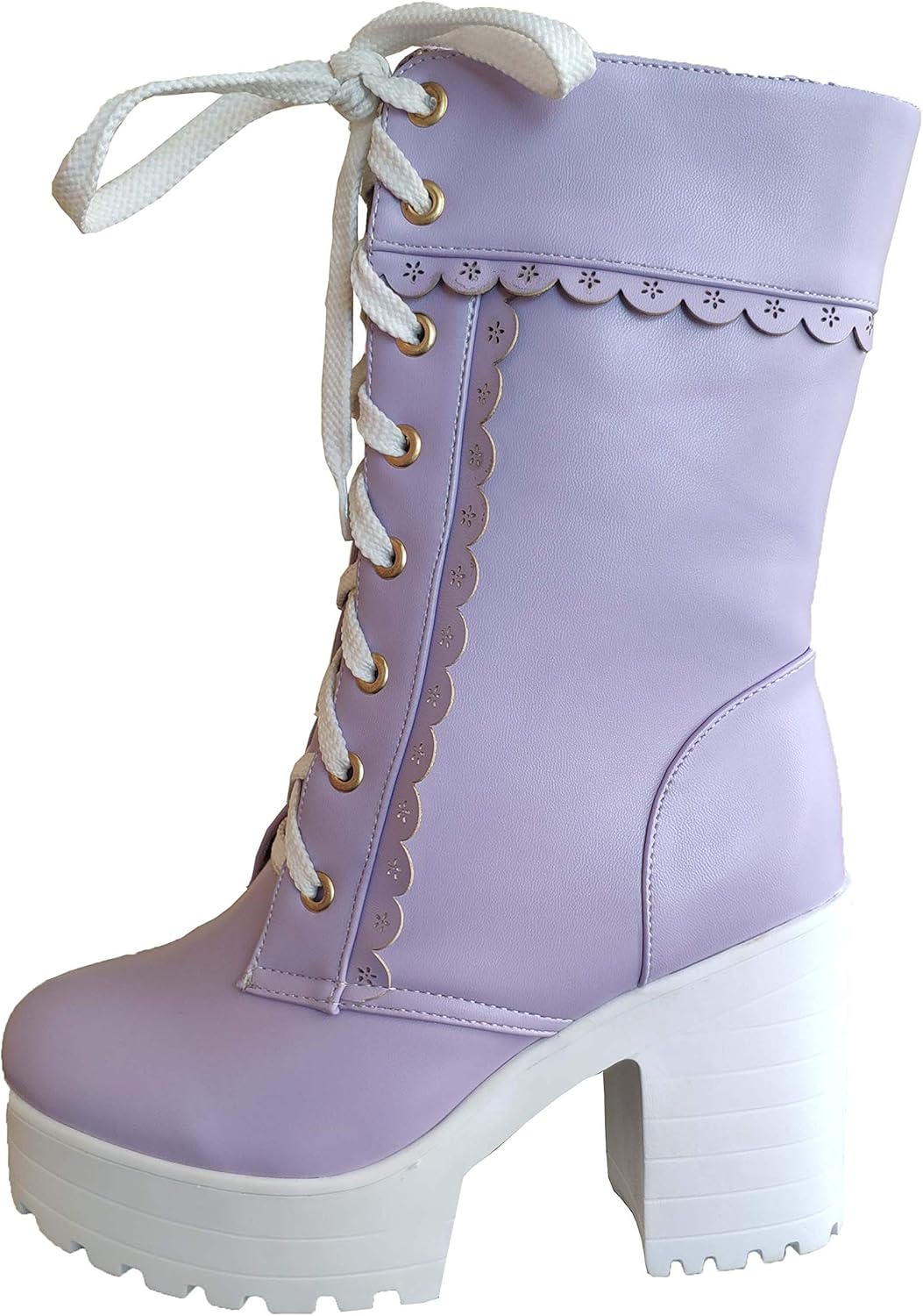 Elyffany Lolita High Heeled Boots Cosplay Lace Sweet Lady Shoes Fashion Brogue Shoes