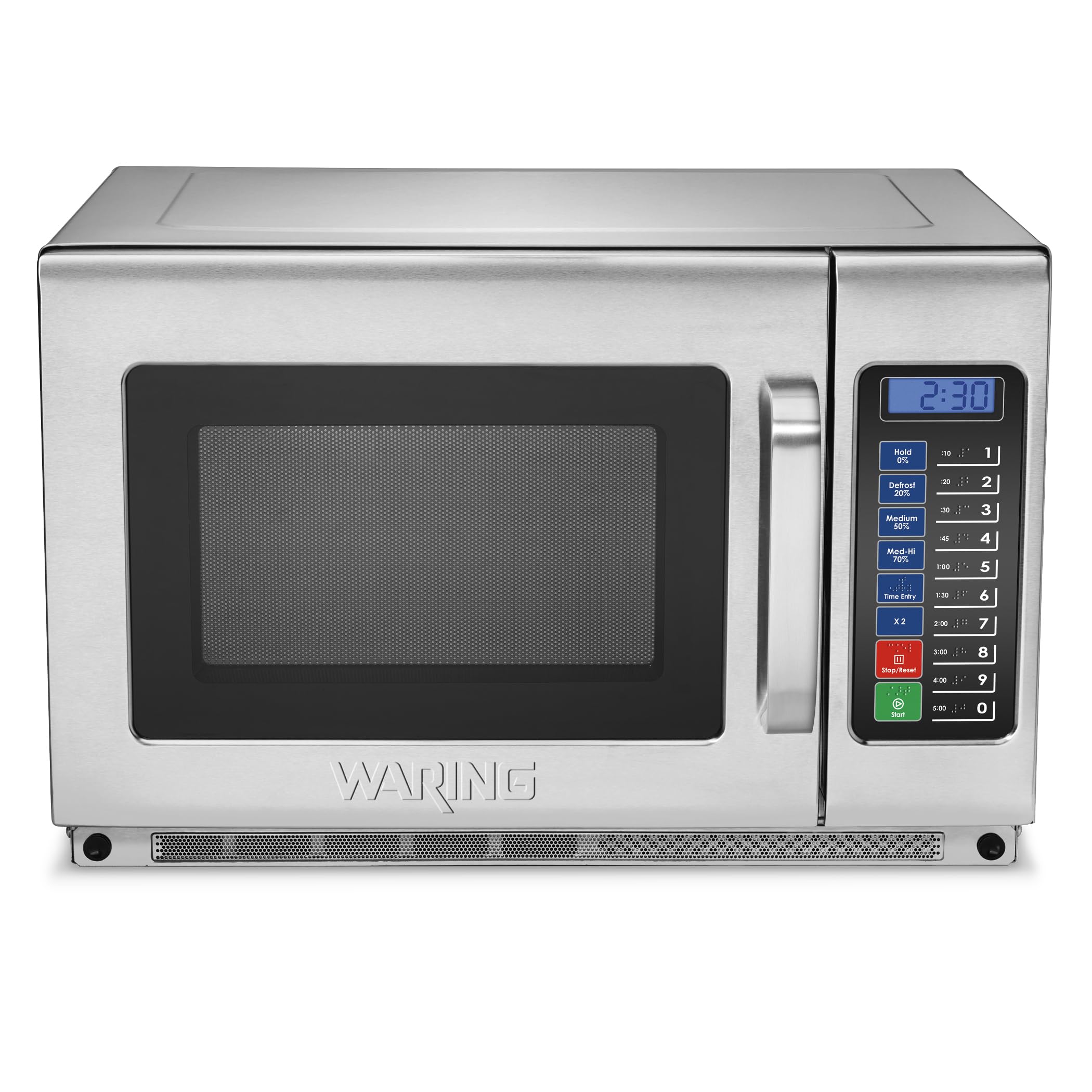 Waring Commercial WMO120 Heavy Duty Microwave Oven 1 2 Cubic Feet 10 Programmable Memory Settings 5 Power Levels