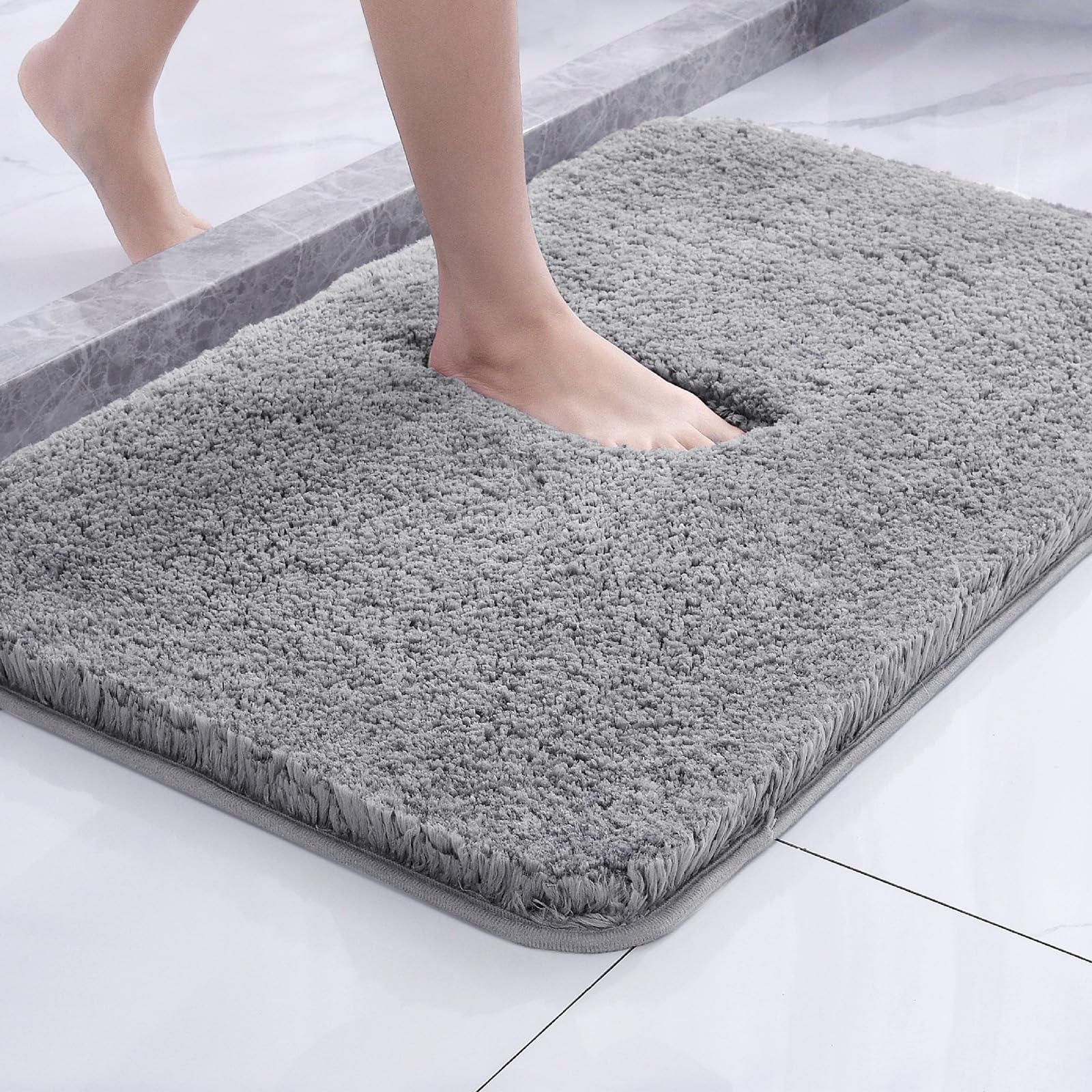 AMFUN 60 x 90 cm Door Mat Indoor, Super Absorbent Doormats,Machine Washable Floor Mats,Dirt Trapper Door Mat,Non-slip Dog Door Mat,Entry Rug for Front Door,Back Door(Gray)