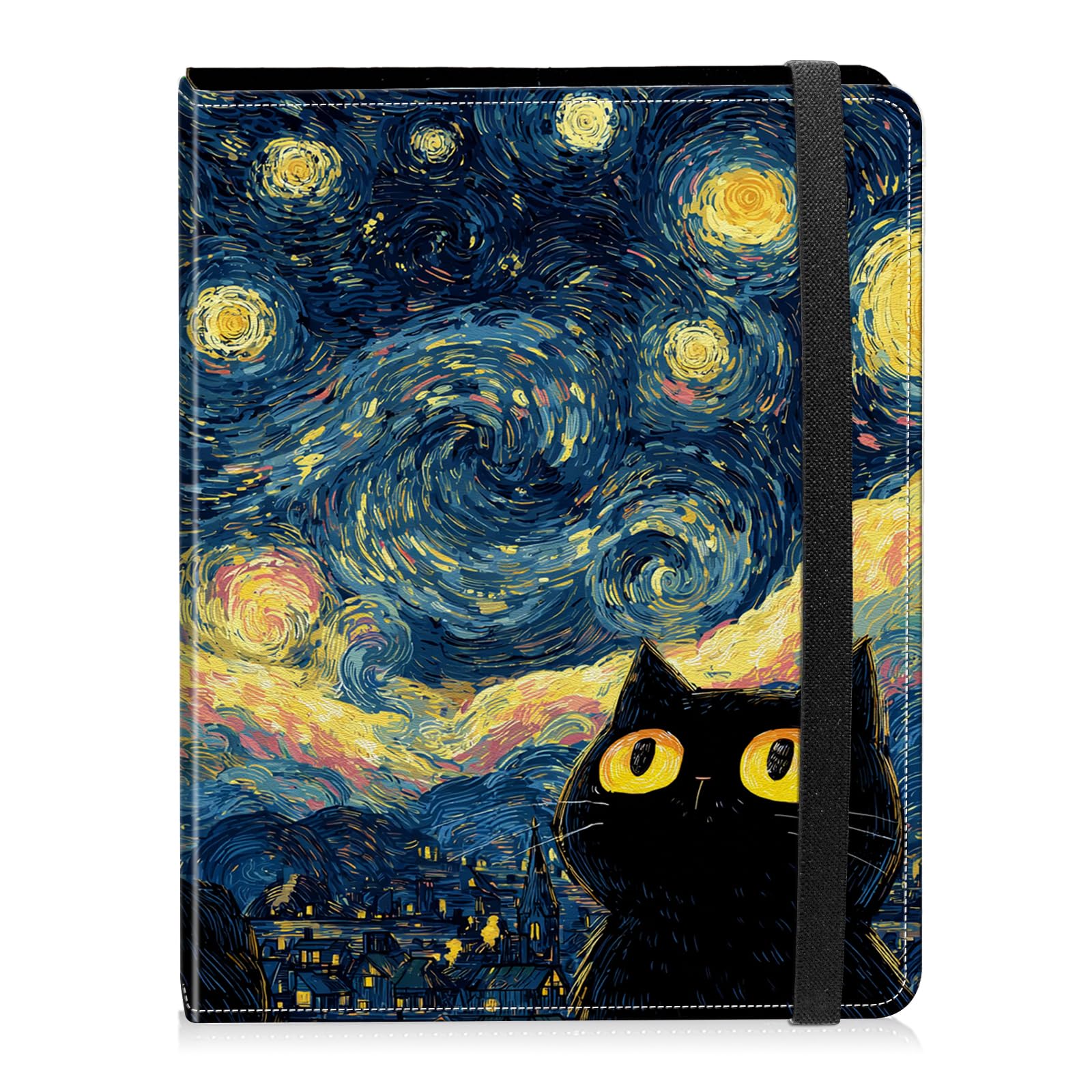 Álbum de fotos portátil para bodas y recuerdos familiares con diseño artístico de gato