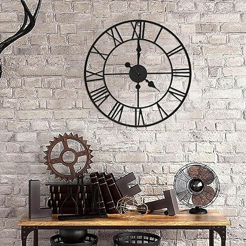 Miniatura 3 de Reloj de pared moderno con pilas, analógico, pequeño, clásico, para oficina, hogar, baño, cocina, dormitorio, escuela, sala de estar, negro, 19.7 x