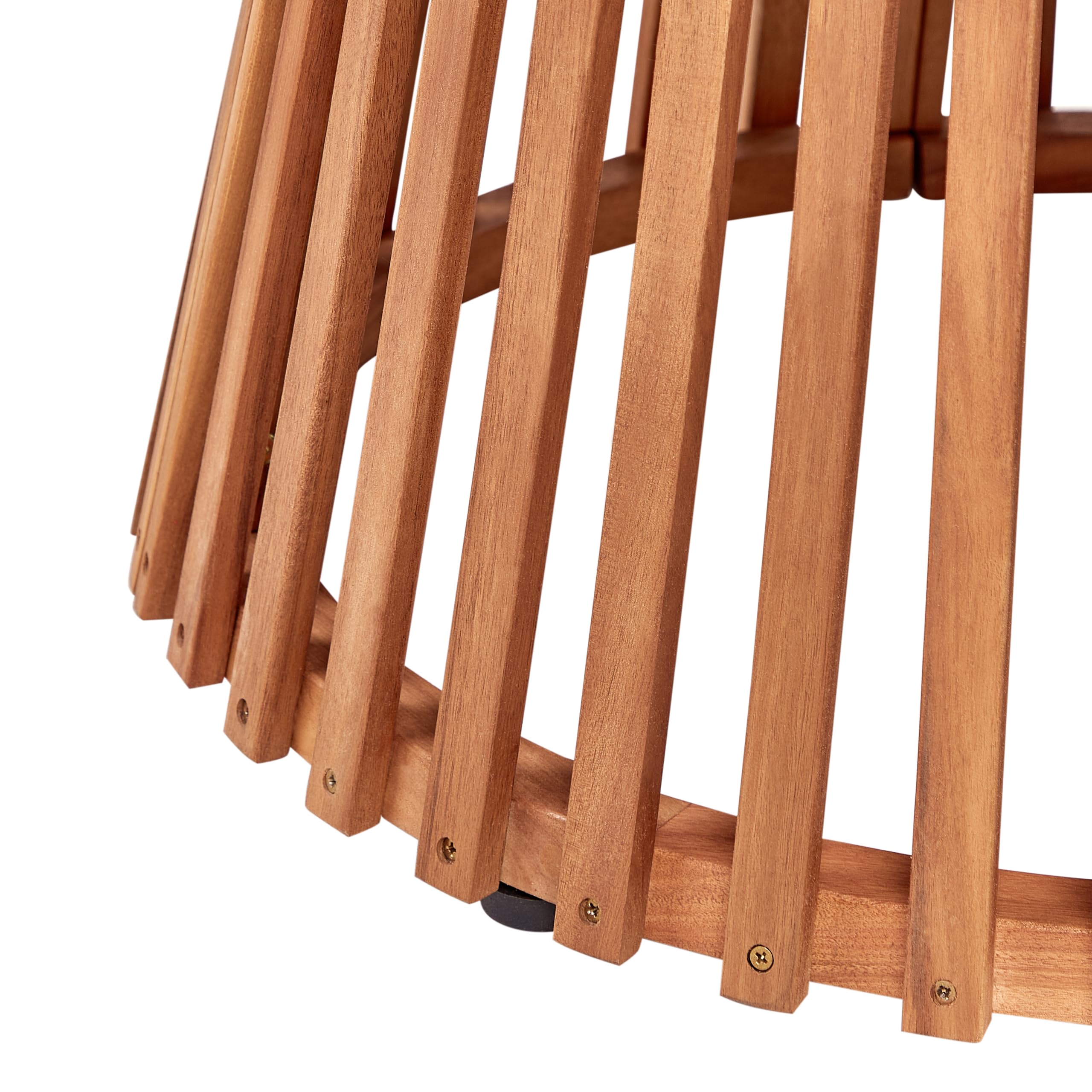 Drewniany stół ogrodowy okrągły 120 cm drewno akacjowe Agello