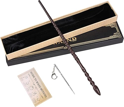 Varita mágica de mago o bruja accesorios para niños y adultos accesorios de brujería para cosplay colección de hechicero con caja de regalo