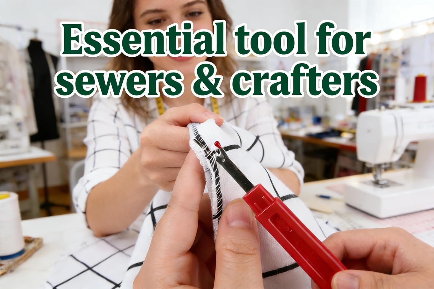 7pcs Seam Ripper and Thread Remover Kit for Sewing, 2 Big 3 Small Stitch Ripper Tool and 2 Thread Snips