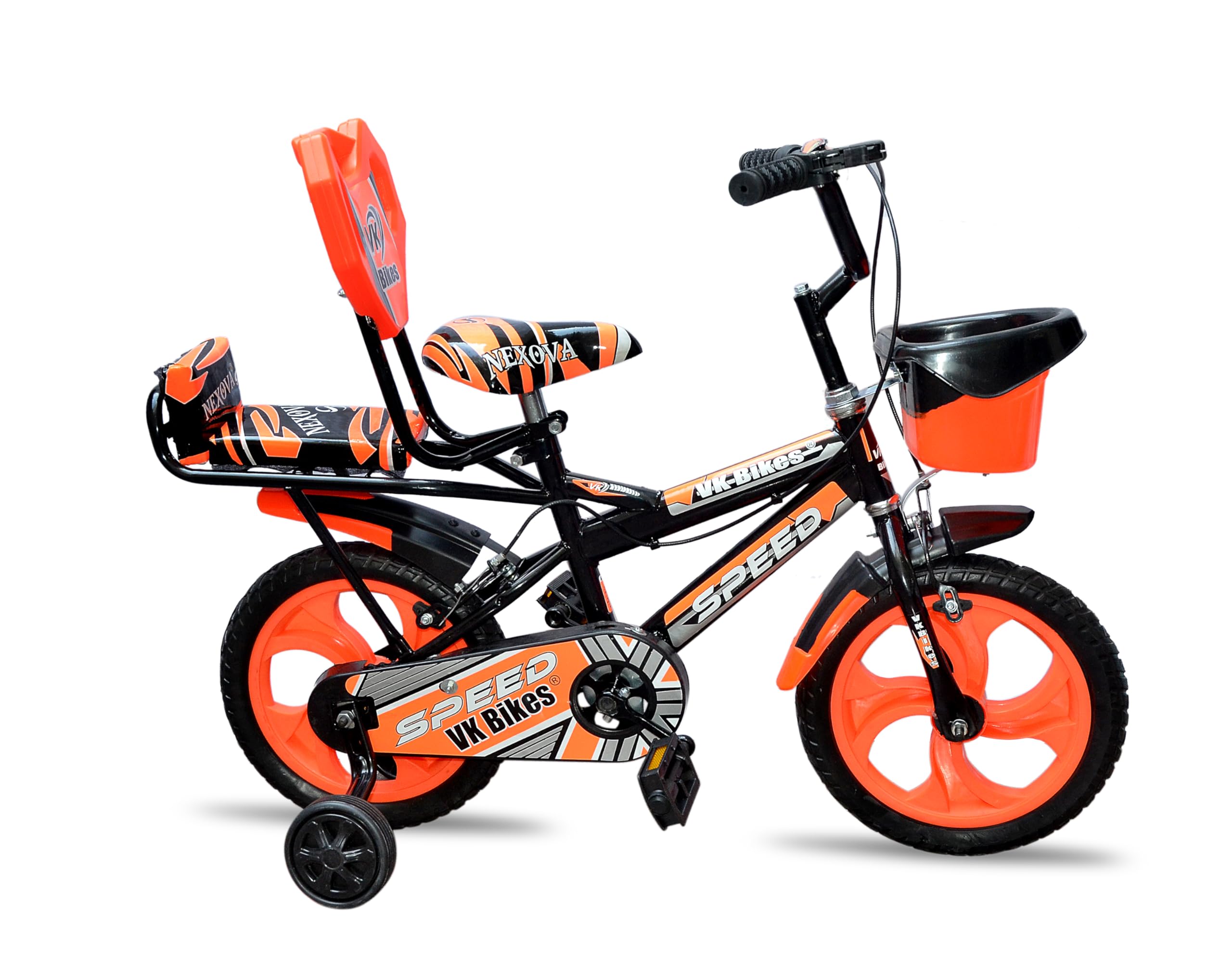 Kaashnic Kids Cycle 14T with Training Wheels Double Gaddi (90% Assembled) for Boys and Girls (Orange) (B0D131YYWP) Amazon Price History, Amazon Price Tracker