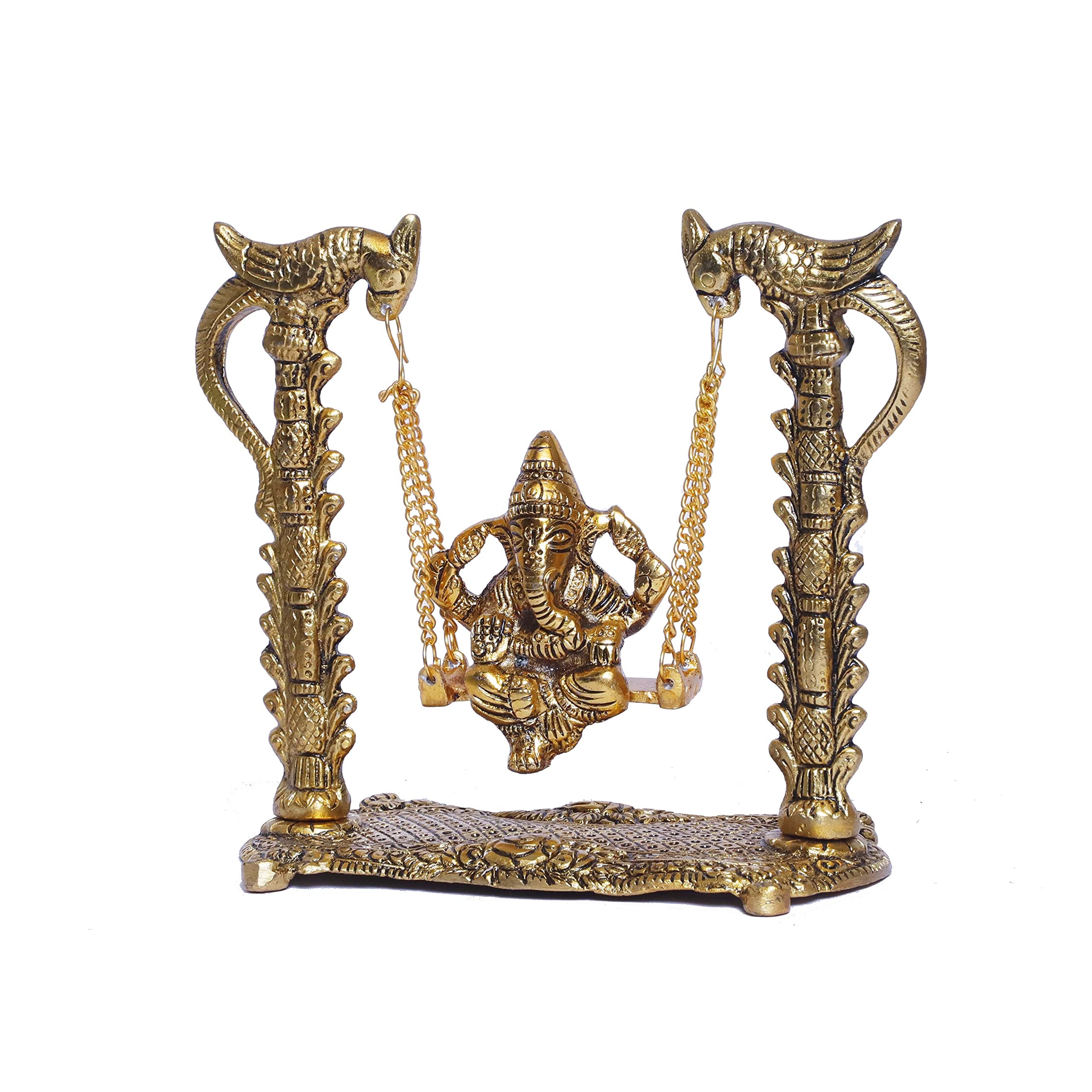 Buy ARTVARKO Brass Lord Ganesha Bhagwan On Swing Brass Ganesh Idol Ganpati On Swing Jhoola Jhula for Home Décor Office Gift Online at Low Prices in India