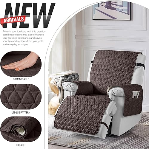 Miniatura 6 de TAOCOCO Funda reclinable 100% impermeable, con gránulo antideslizante, fundas para sillas reclinables con banda elástica, fundas para sillas