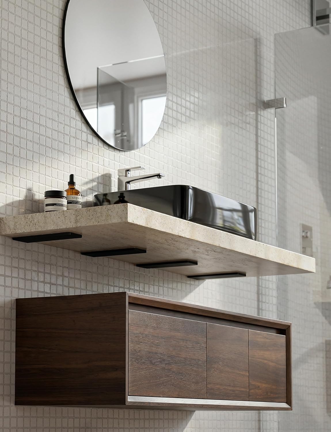 BATODA 10” Free Hanging T Shelf Bracket (2PCS) - 450LBS Capacity Solid Steel Floating Shelf Brackets, Heavy Duty Shelf Brackets - Hidden Countertop Support Brackets with Hardware (Patent Pending)