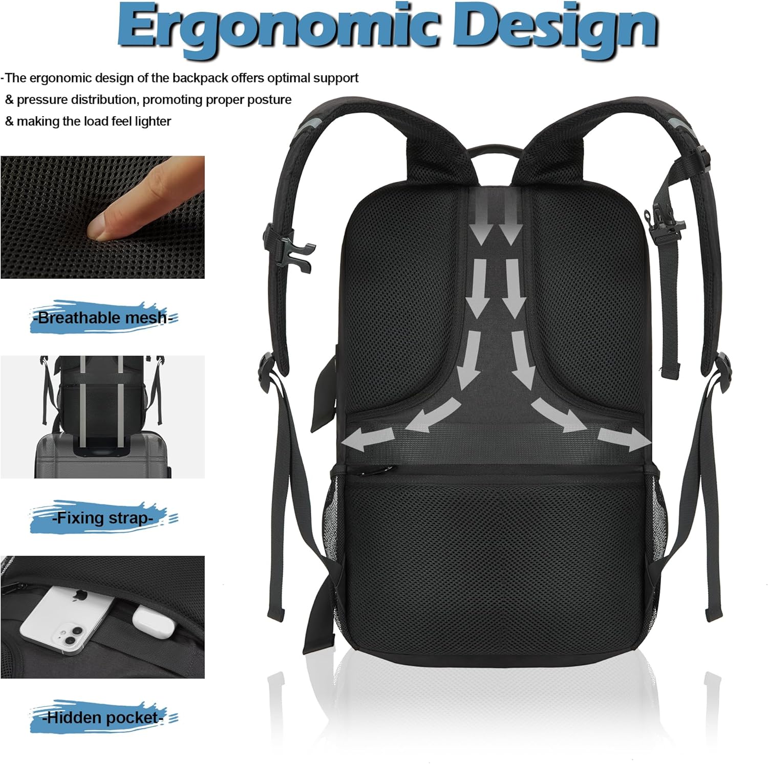 Skateboard Backpack, Skateboard Bag Sports Backpack, Laptop Bag Multi-Sport Design for Men & Women