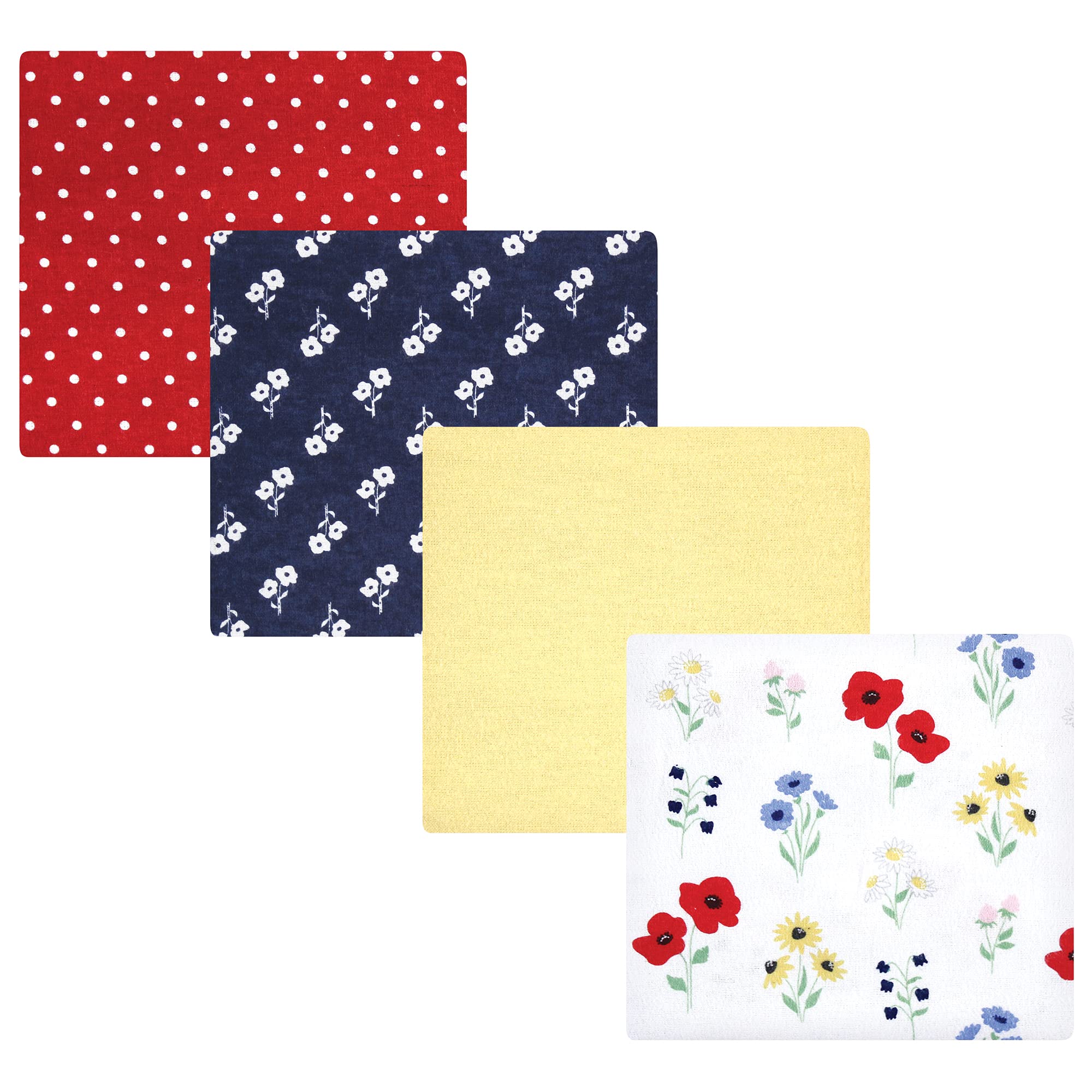 Hudson Baby Unisex Baby Cotton Flannel Receiving Blankets, Wildflower, One Size