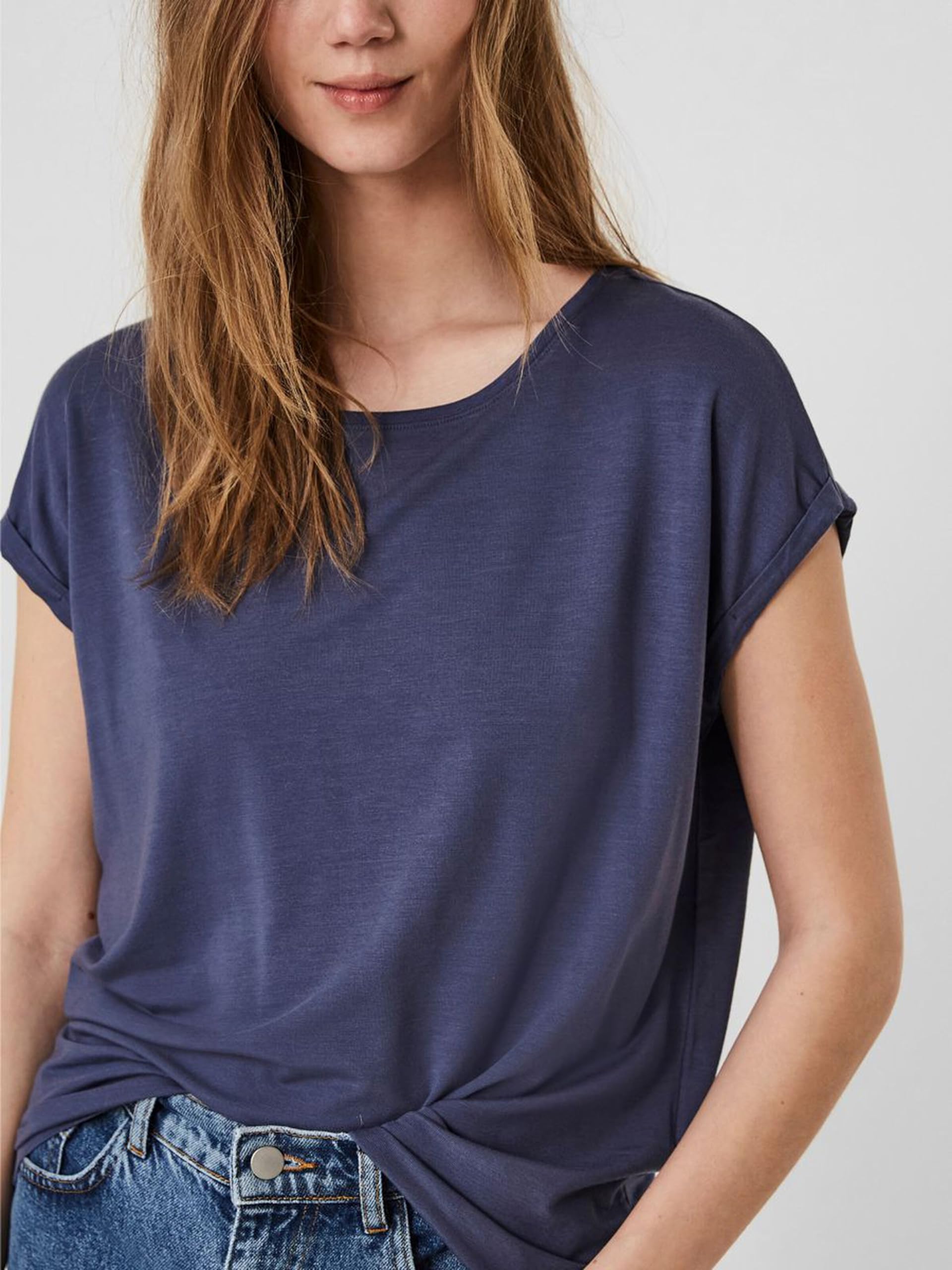VERO MODA Damen Vmmaxi My Soft Ss U-Neck T-Shirt