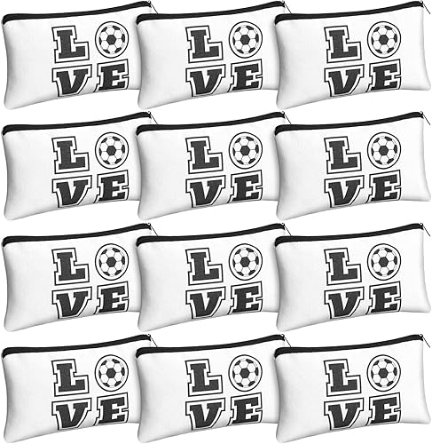 Miniatura 7 de Bolsa de maquillaje de baloncesto de 12 piezas, bolsa de cosméticos con palabras, bolsas de almacenamiento de viaje, estuche de almacenamiento