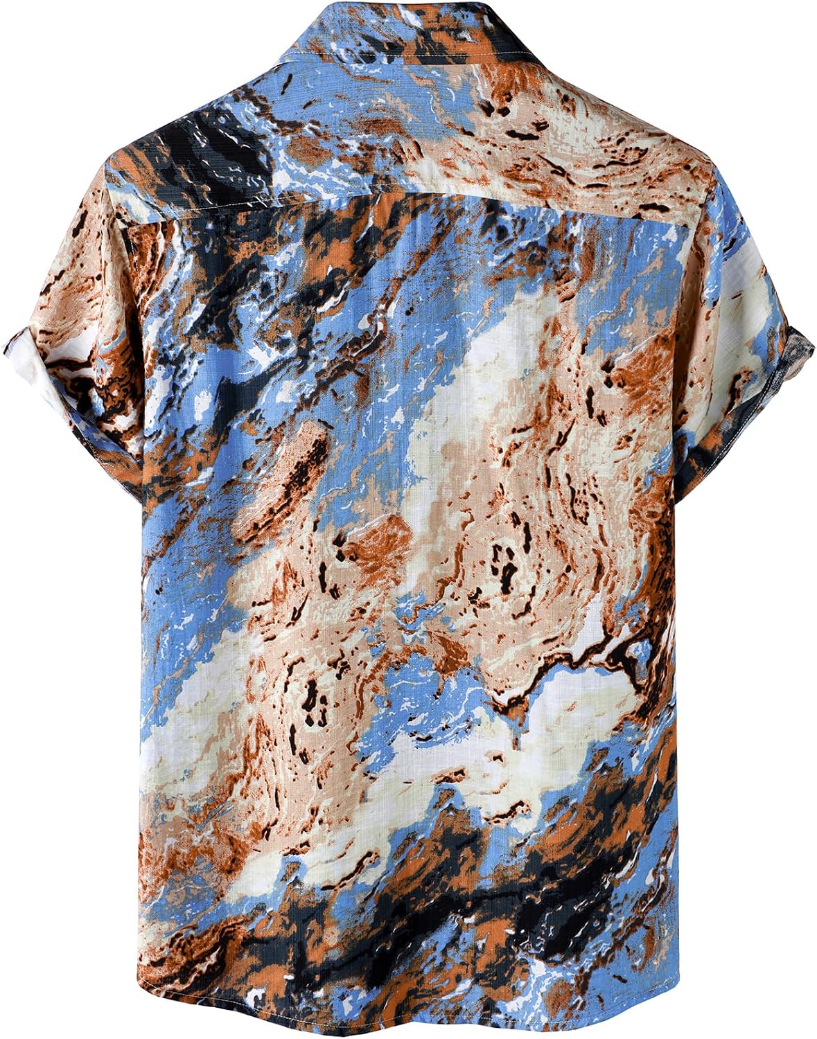 JEMITOP Men's Stylish Casual Printed Short Sleeve Button Down Shirts Summer Vacation Beach Tropical Hawaiian Shirt