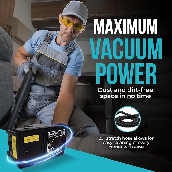 InterVac RoadVac CS8 RV Vacuum with Hose and Tool Kit, 110V