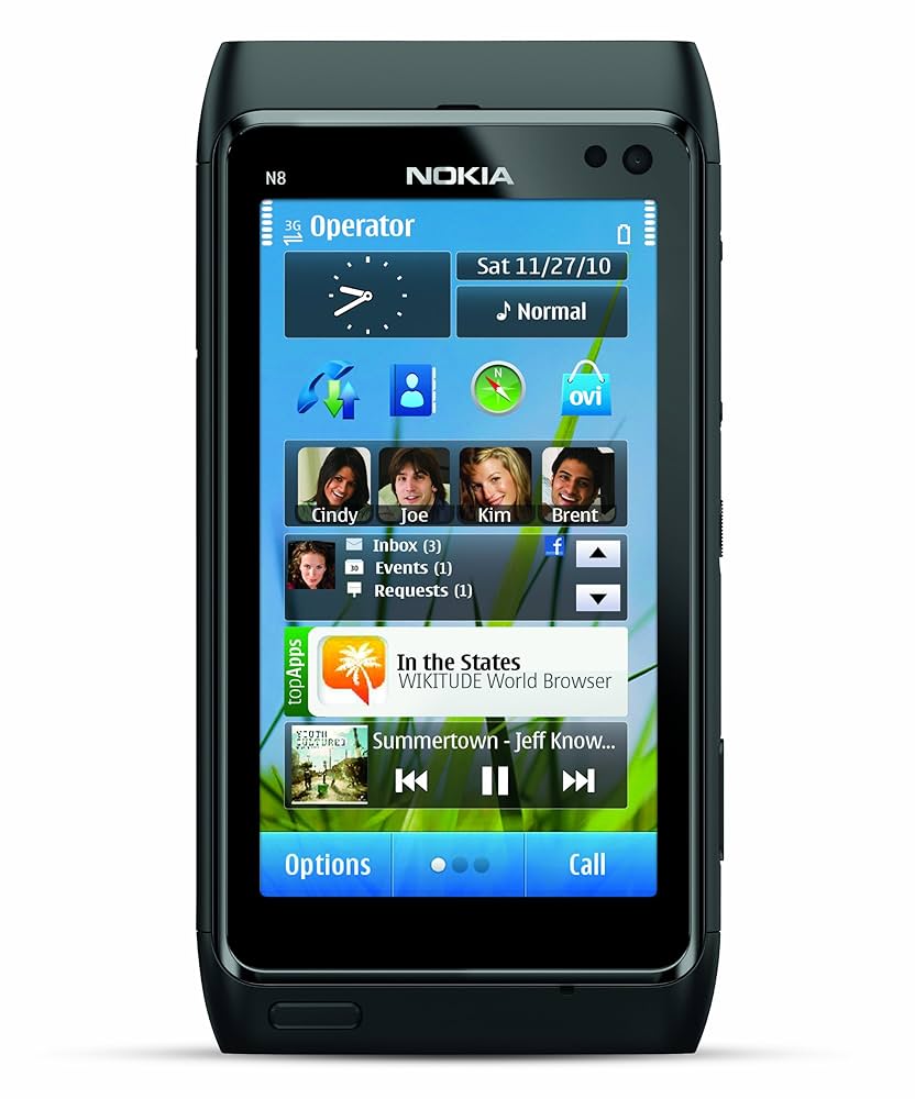 Amazon.co.jp: Nokia N8 Unlocked GSM Touchscreen Phone Featuring GPS with  Voice Navigation and 12 MP Camera (Gray)(US Version, Imported) : Electronics