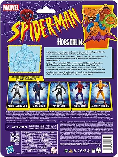 Miniatura 2 de Spider-Man Marvel Legends Series Hobgoblin - Juguete de figura de acción de 6 pulgadas diseño inspirado en el negocio del juguete incluye 3