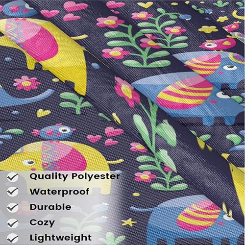 Miniatura 3 de KOBLEN Elephant Bird Flowers 3 Pack Server Aprons with 3 Pocket Waterproof Womens Half Waist Aprons for Cooking Dishwashing Kitchen Gardening Salon