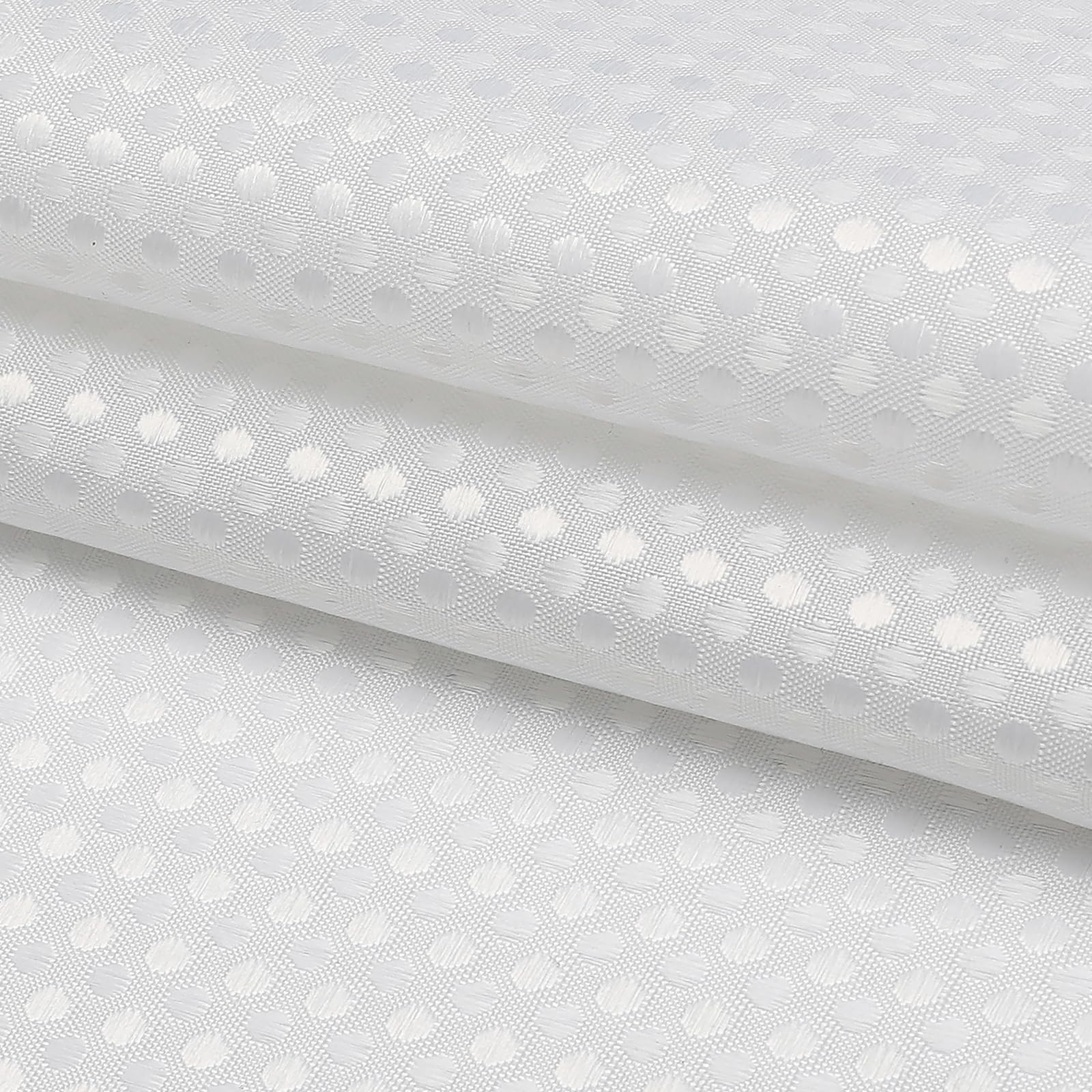 Summout Waffle Split Shower Curtain for Bath Transfer Benches with Mesh Top Window, No Hook Shower Curtain with Magnetic Bottom Seal in Liner, 2 Vertical Slits Designed -72''x74'', White