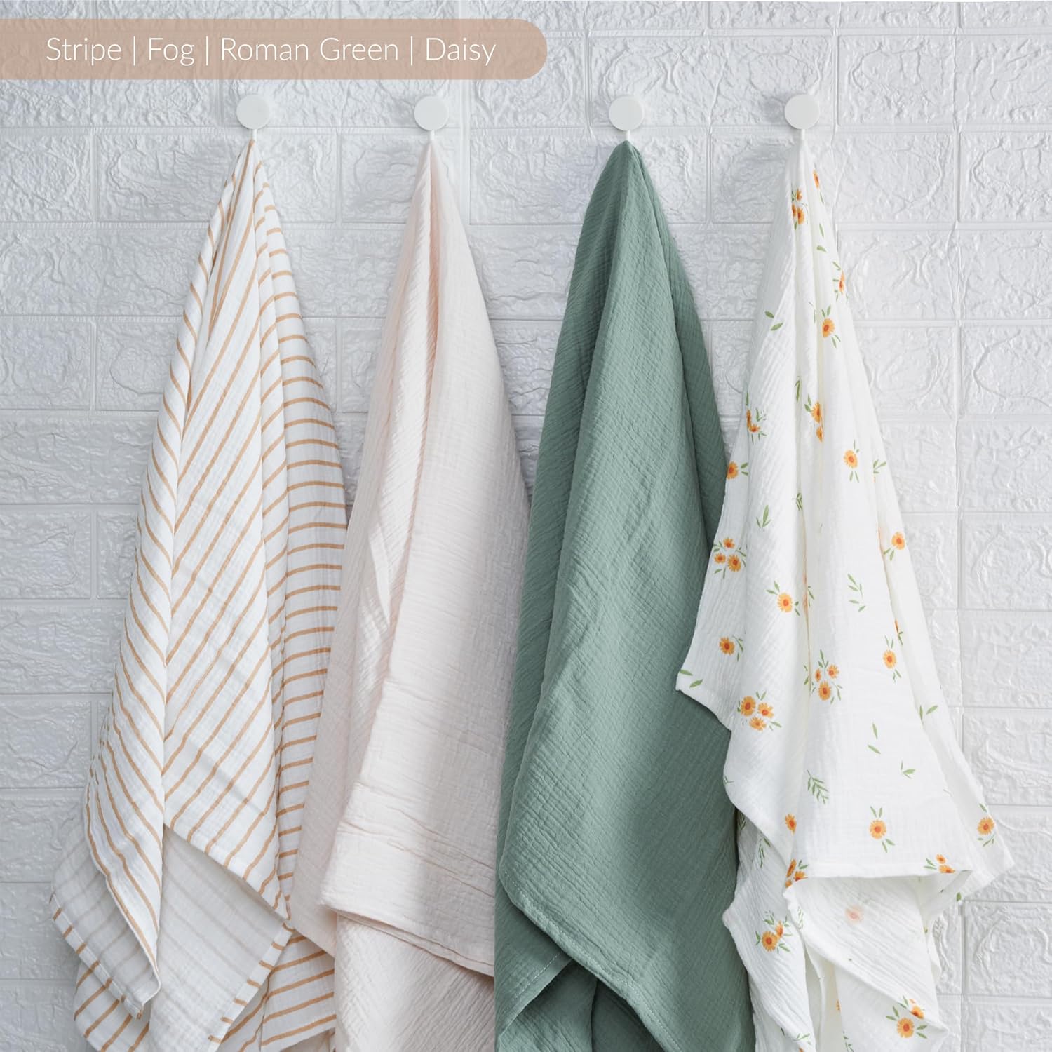 Meracorallo Muslin Swaddle Blanket, 100% Cotton Receiving Blanket Soft and Breathable Swaddle Wrap for Baby Boys and Girls (Neutral Stripe) - Image 7