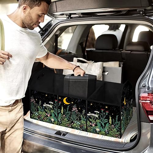 Miniatura 5 de WildFlower - Organizador de maletero de poliéster impermeable de 50 litros, almacenamiento de coche, multicompartimento, bolsa de gran capacidad