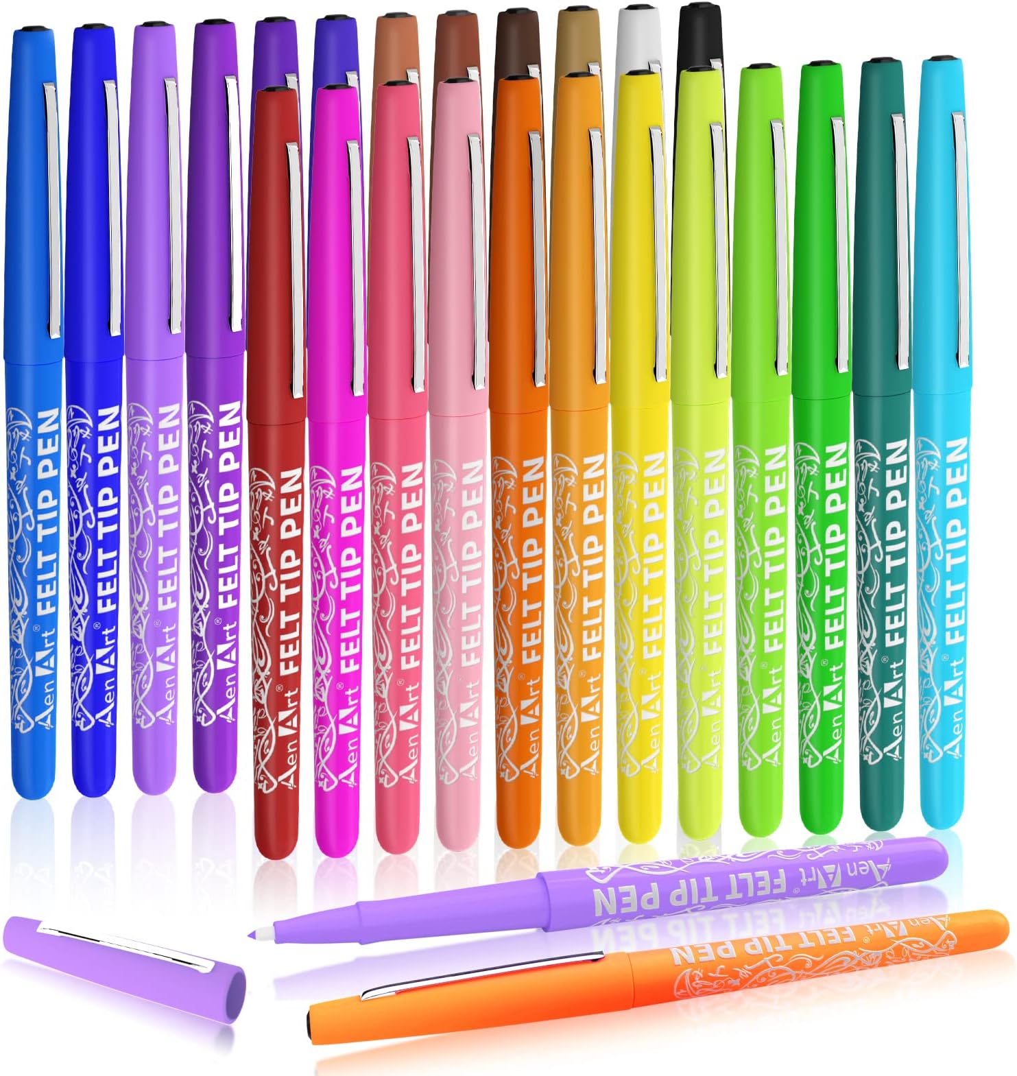 TUL® Fine Liner FeltTip Pens, UltraFine, 0.4 mm, Silver