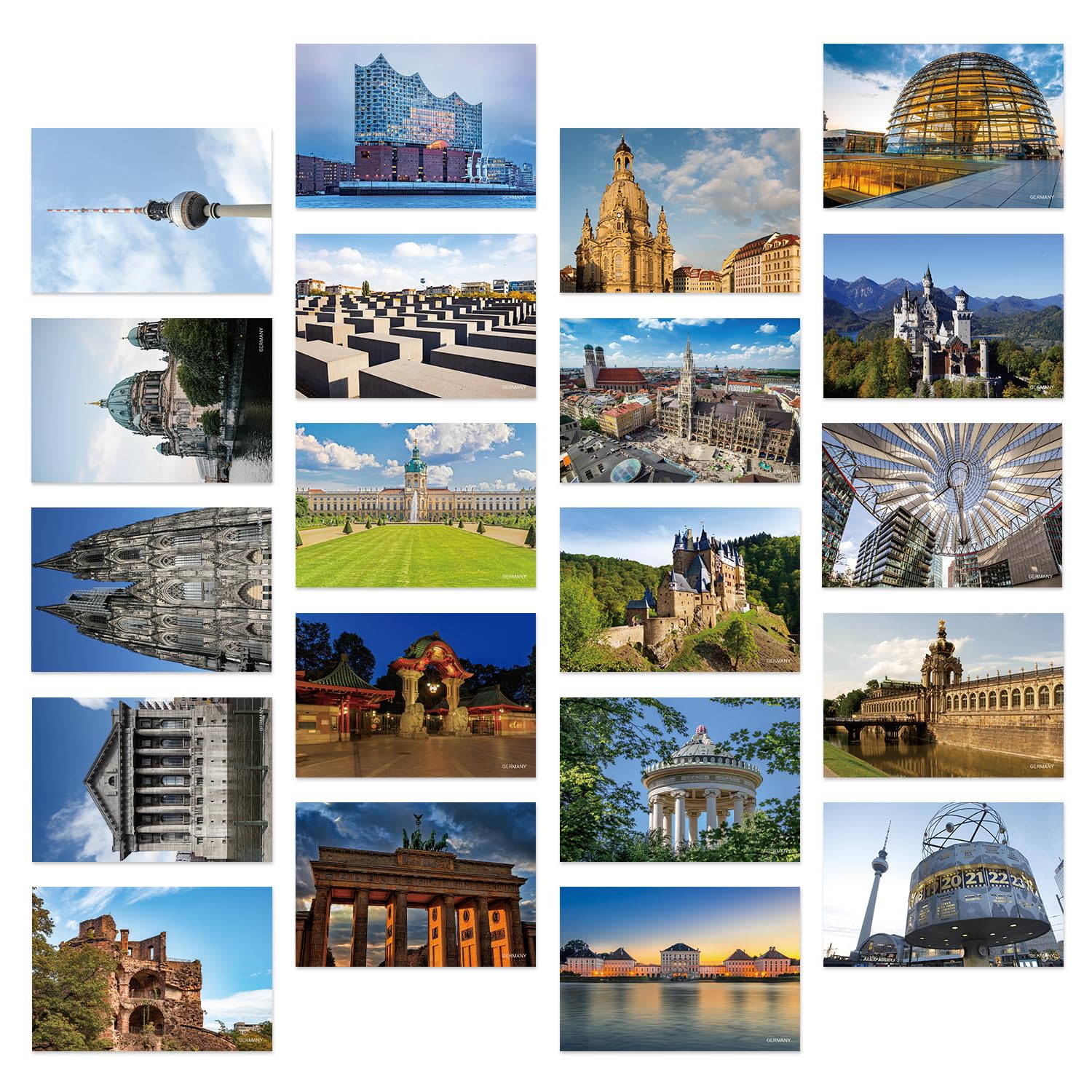 San Marino Vintage Landscape Postcards - 20-Piece Set Of World Travel Greeting Cards