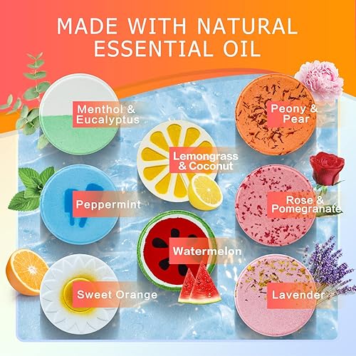 Miniatura 4 de Aofmee Vaporizadores de ducha para aromaterapia, paquete de 8 bombas de ducha, tabletas de ducha con aceites esenciales para relajación, regalos del