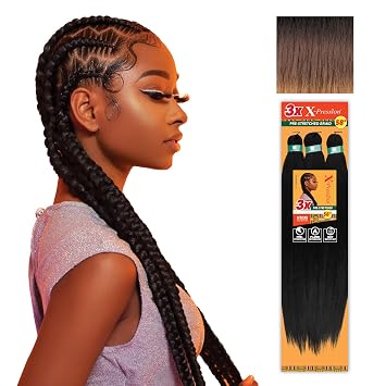 Sensationnel X-Pression Prestretched Braids-3X 58in,1pk 3T2/30/27 | Braiding Hair,Kanekalon, Flame-Retardant, Synthetic, Box Braids & Twists