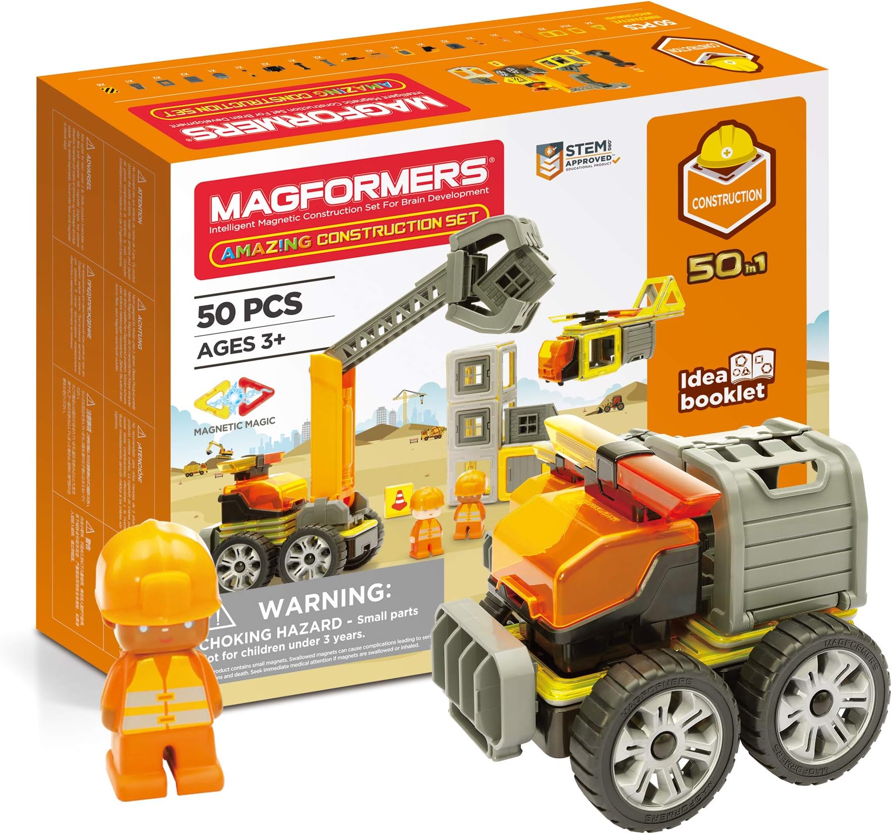 MagformersAmazing Construction Set. 50-in1 Magnetic Model Making.