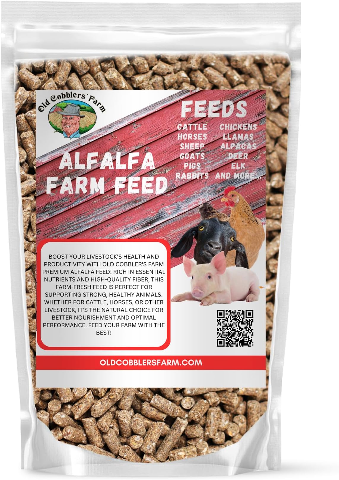 Alfalfa Pellets, 5lbs - Premium Animal Feed for Rabbits, Guinea Pigs, Goats & Small Breeds