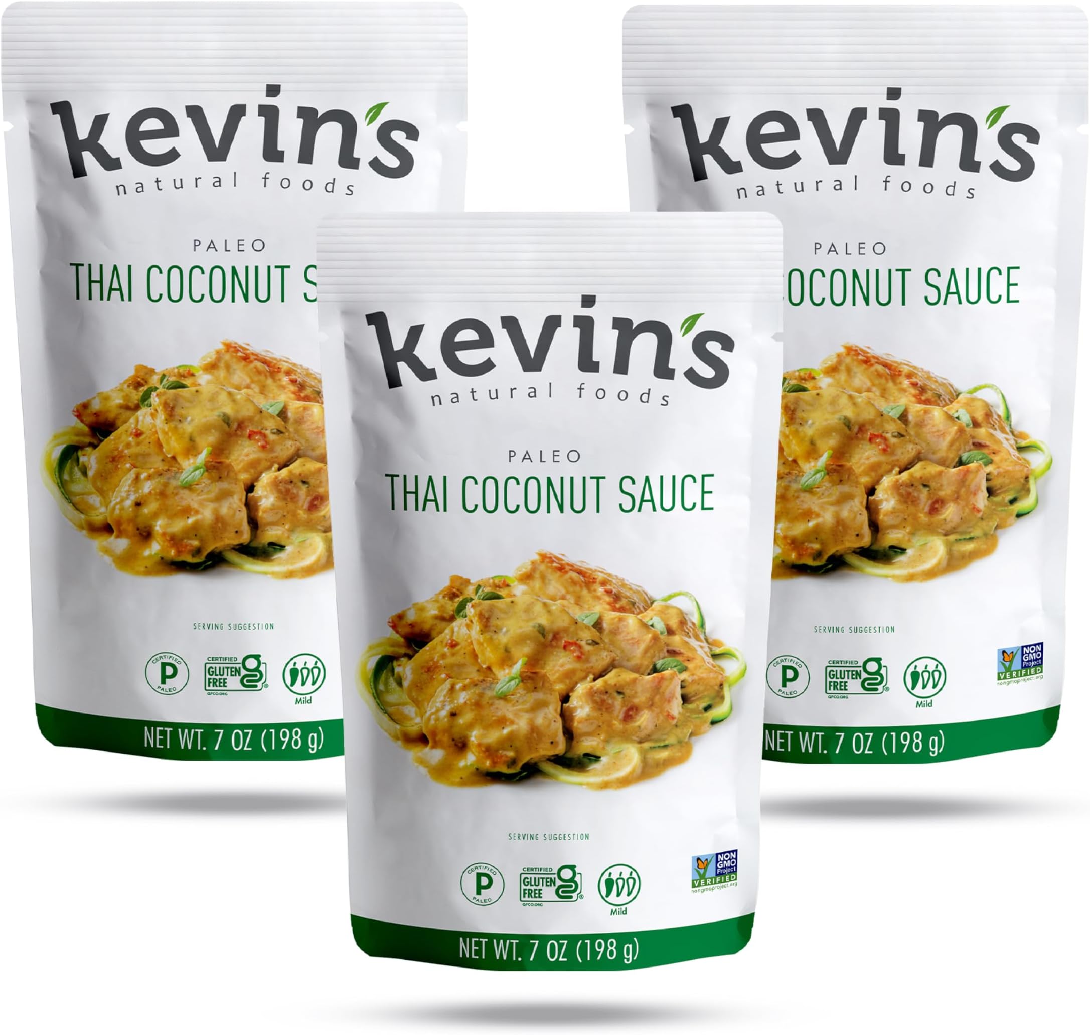 Thai Coconut Sauce - Paleo Simmer Stir-Fry Sauce, Gluten Free, No Preservatives, Non-GMO - 3 Pack (Thai Coconut)