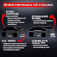 Vista 6 de R1 Concepts Kit de frenos y rotores traseros delanteros Pastillas de freno delanteras y traseras Rotores y pastillas de freno Optimum OEp